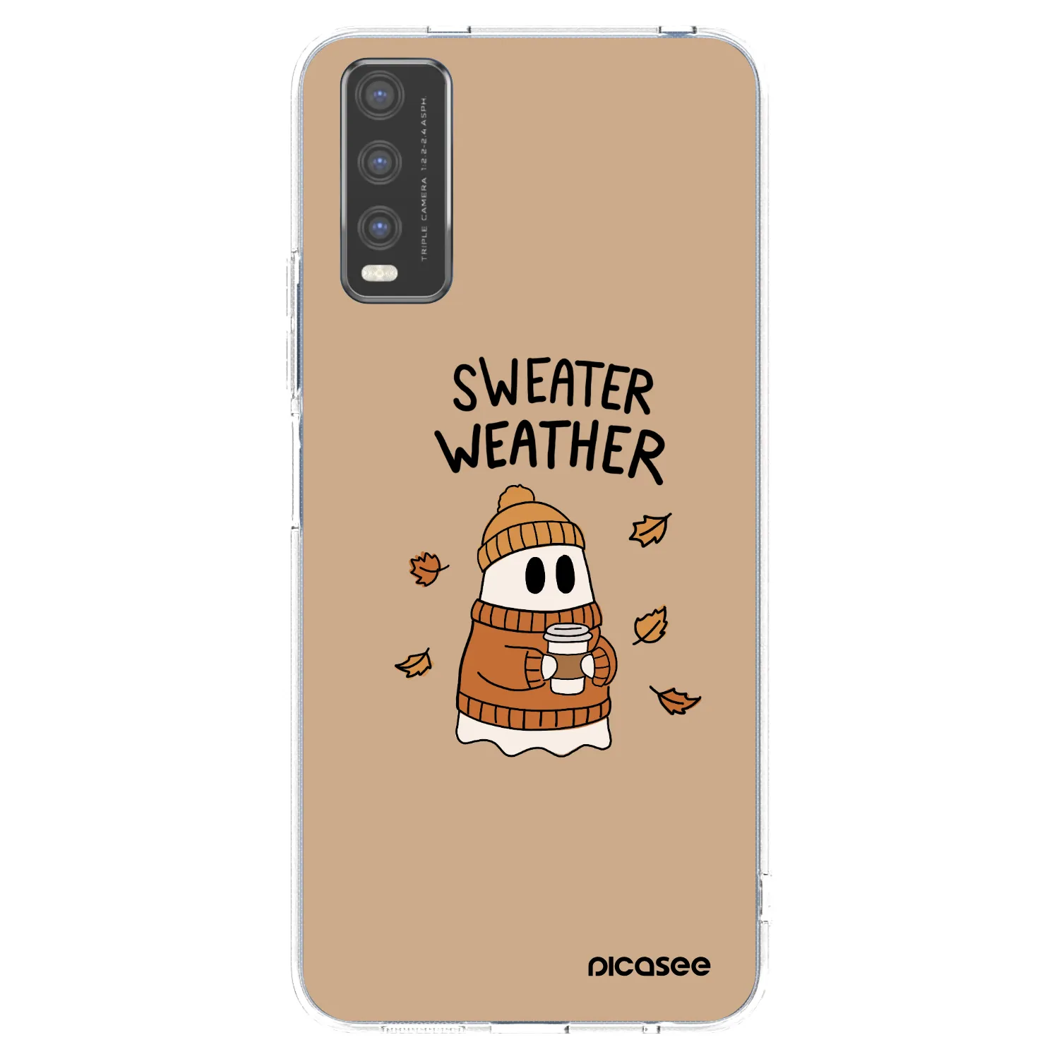 Picasee husă transparentă din silicon pentru Vivo Y20s - Sweater ghost