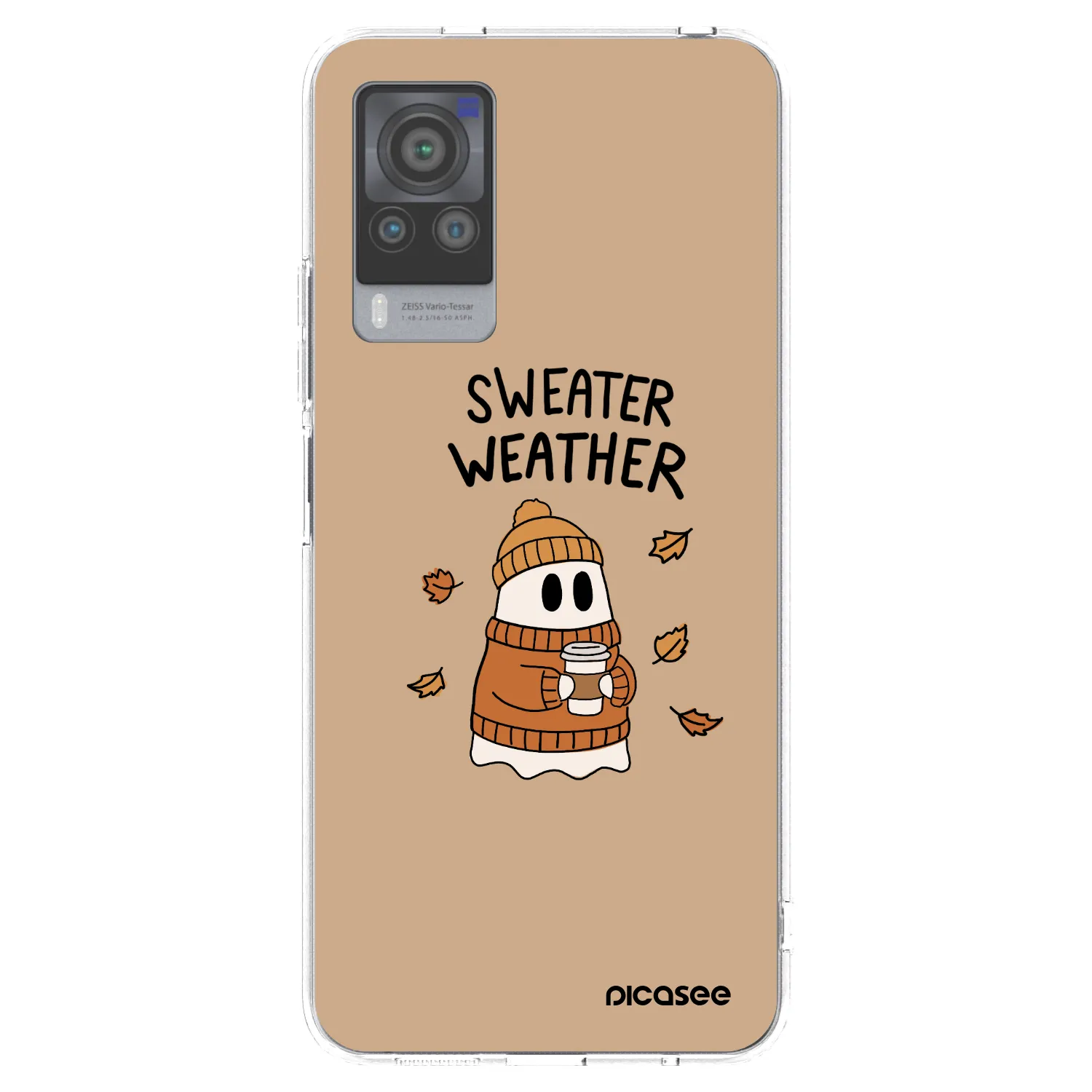Picasee husă transparentă din silicon pentru Vivo X60 Pro 5G - Sweater ghost