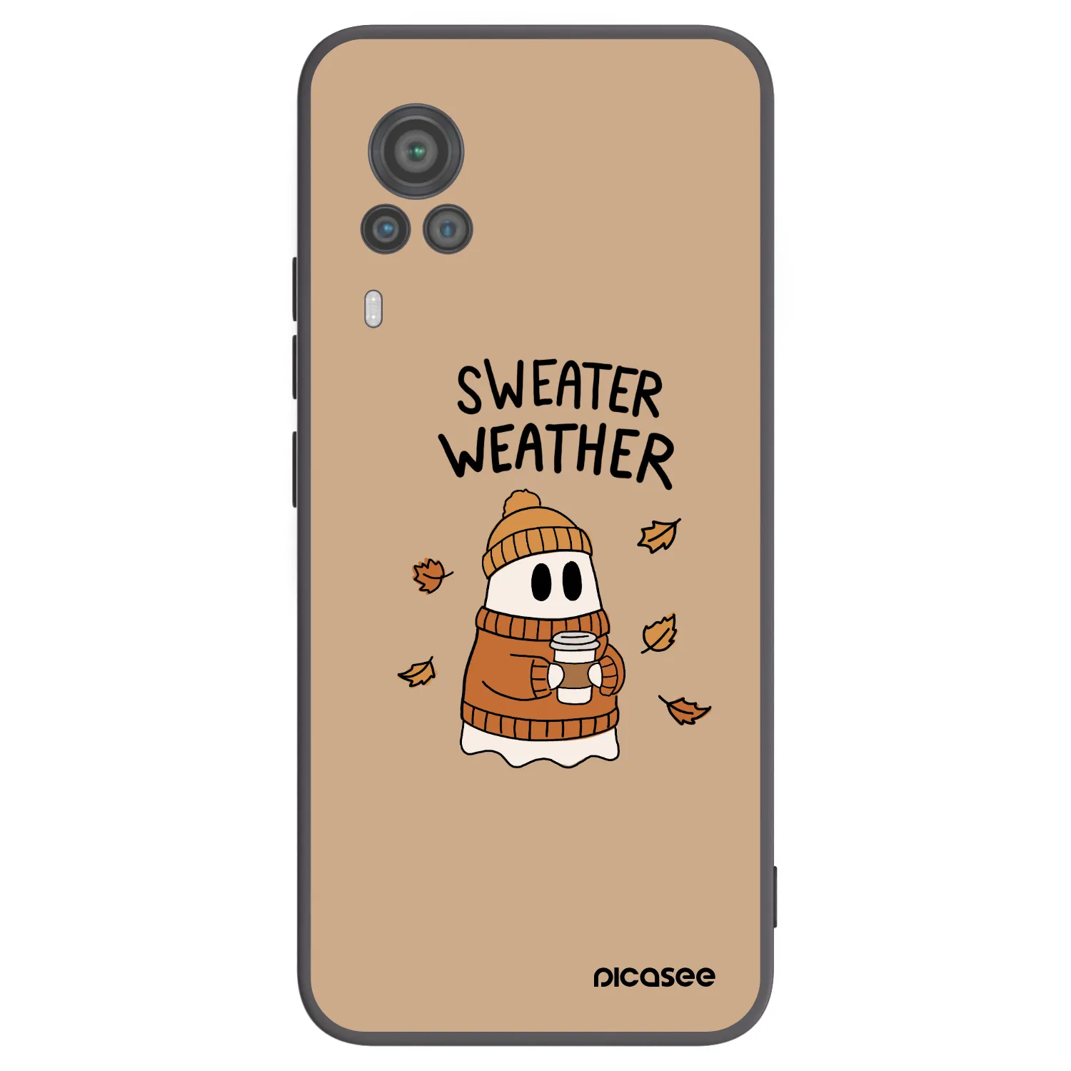 Picasee husă neagră din silicon pentru Vivo X60 Pro 5G - Sweater ghost