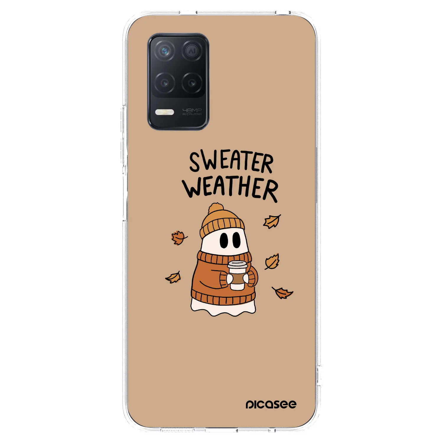 Picasee husă transparentă din silicon pentru Realme 8 5G - Sweater ghost