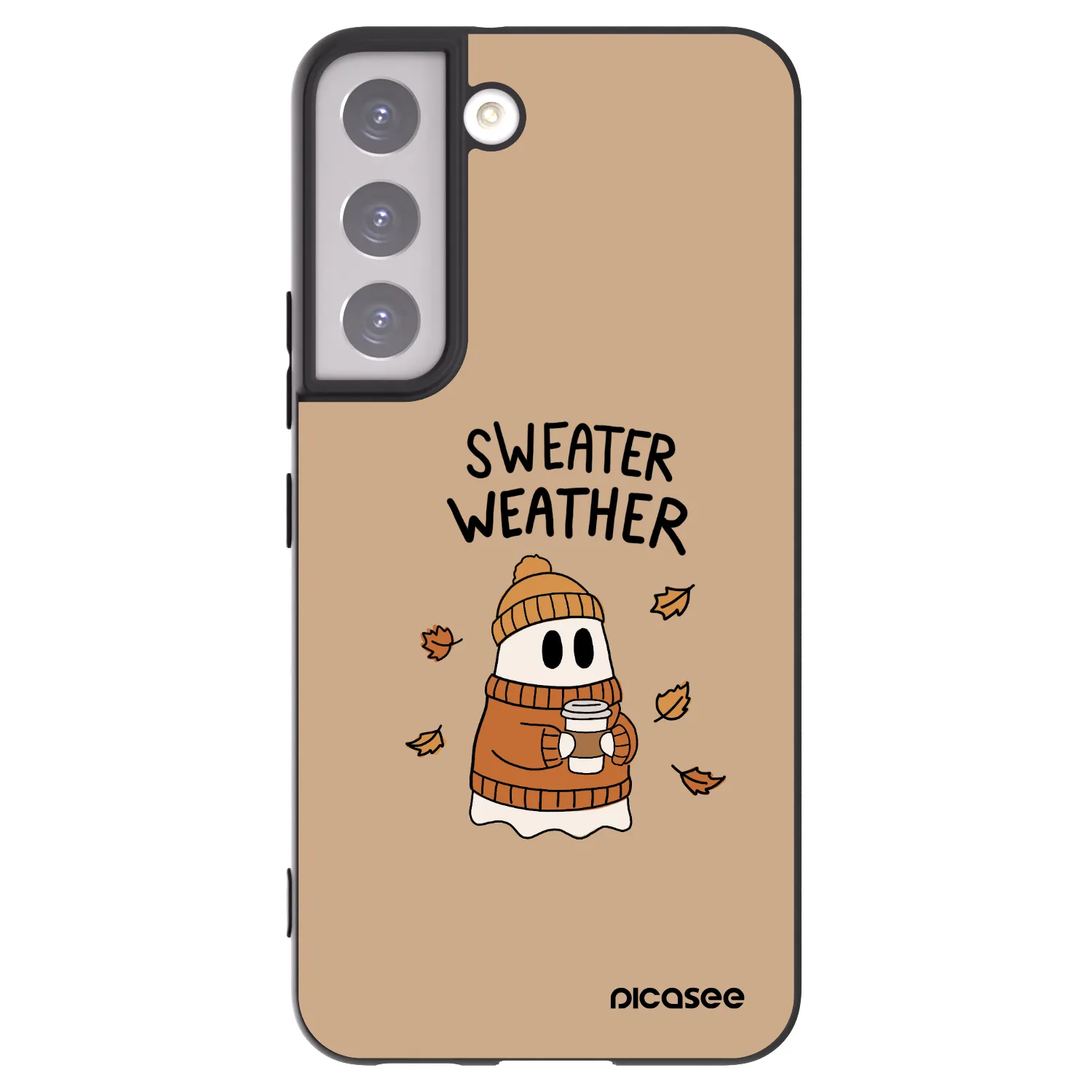 Picasee husă neagră din silicon pentru Samsung Galaxy S22 5G - Sweater ghost