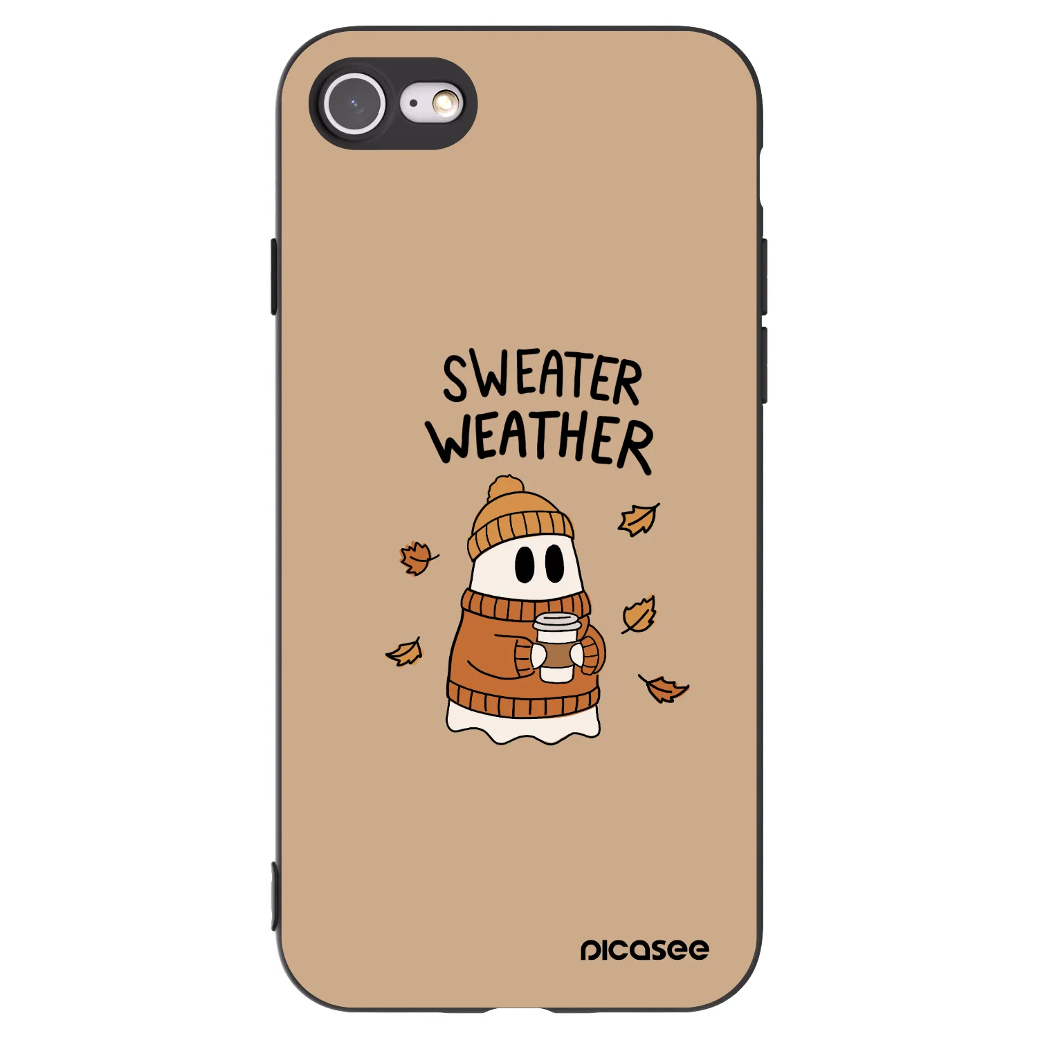 Picasee husă neagră din silicon pentru Apple iPhone SE 2022 - Sweater ghost