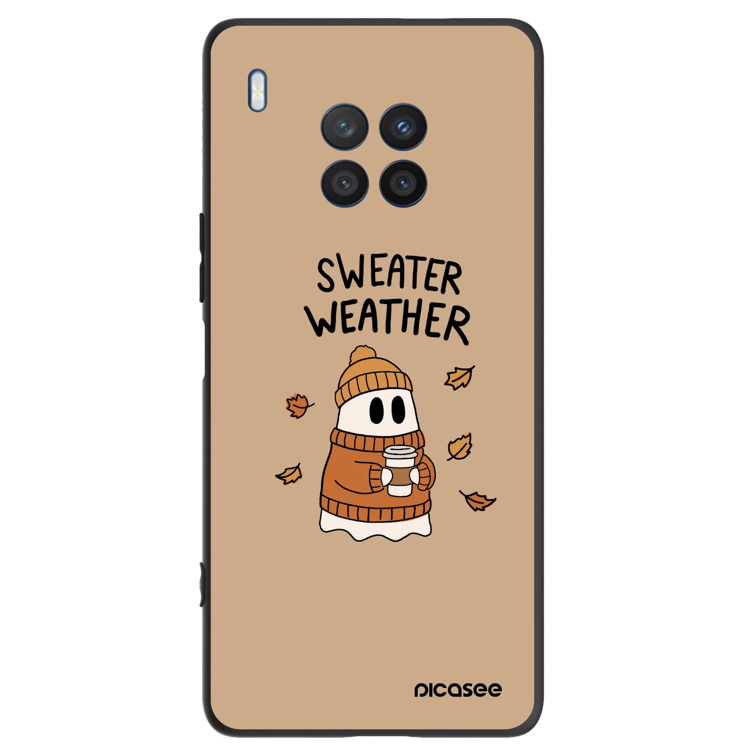 Picasee husă neagră din silicon pentru Honor 50 Lite - Sweater ghost