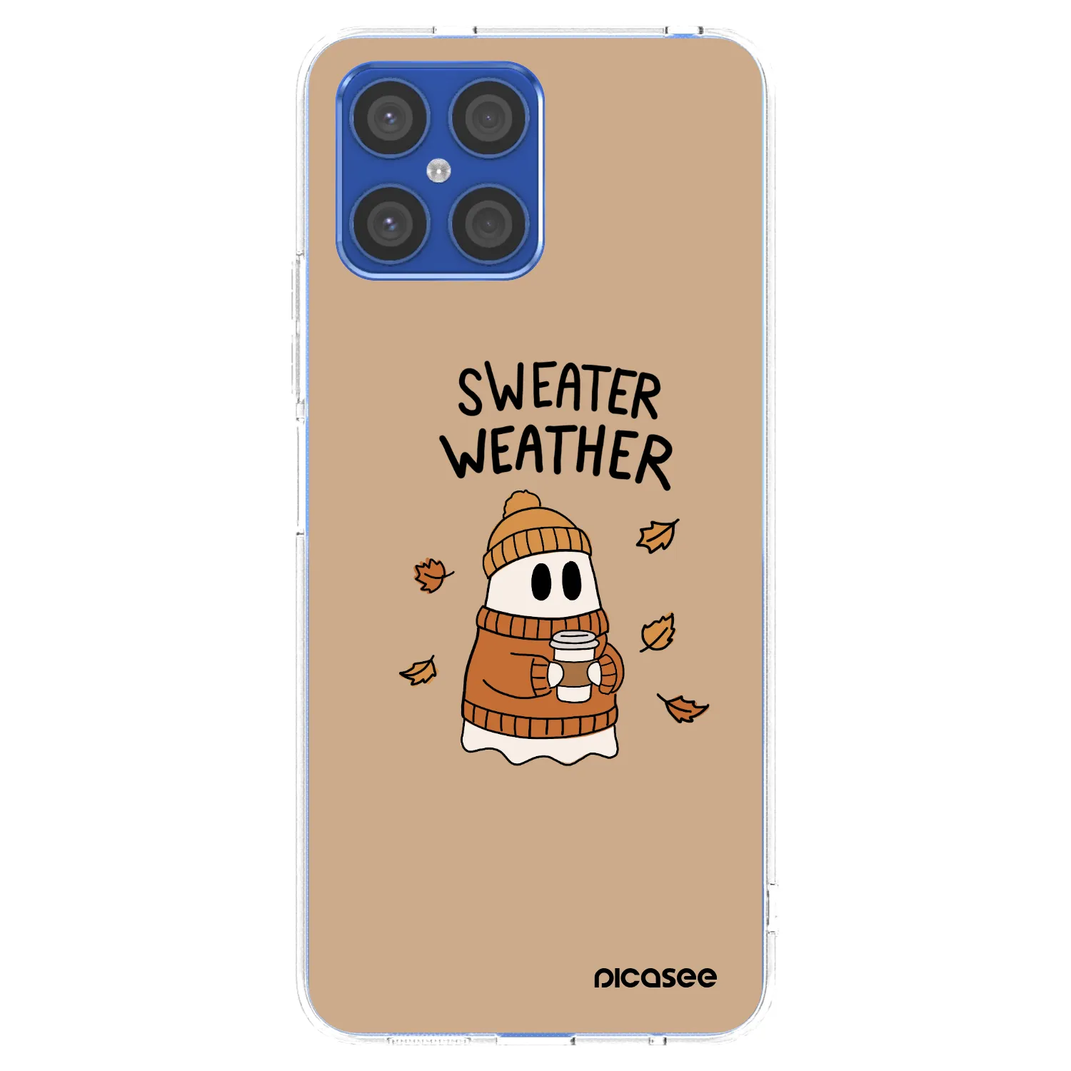 Picasee husă transparentă din silicon pentru Honor X8 4G - Sweater ghost