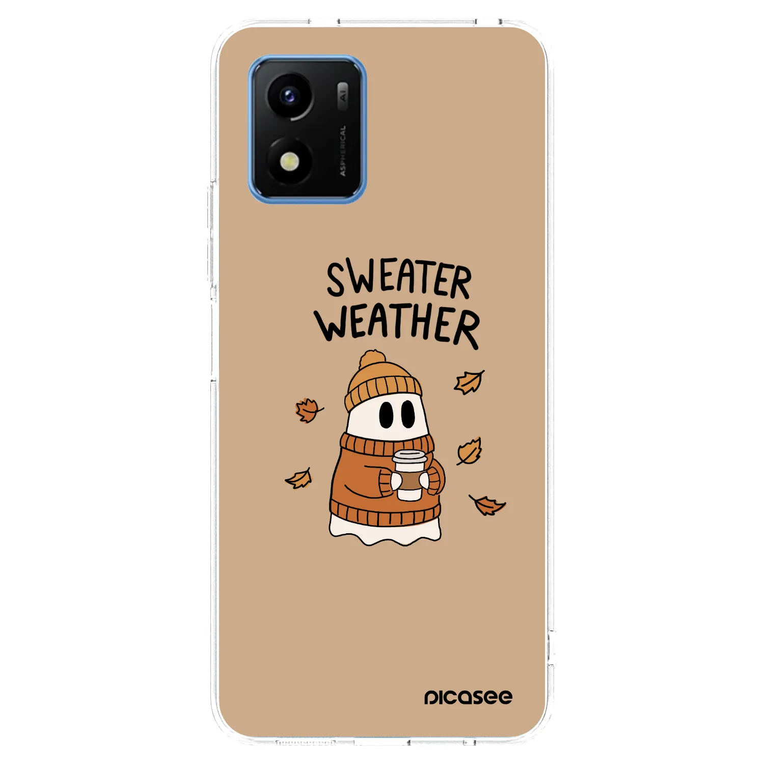 Picasee husă transparentă din silicon pentru Vivo Y01 - Sweater ghost