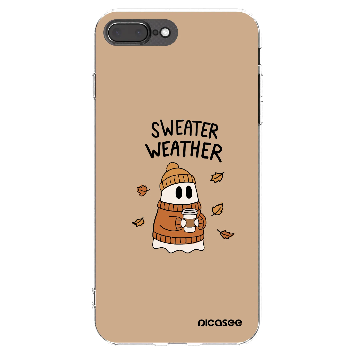 Picasee husă transparentă din silicon pentru Apple iPhone 8 Plus - Sweater ghost