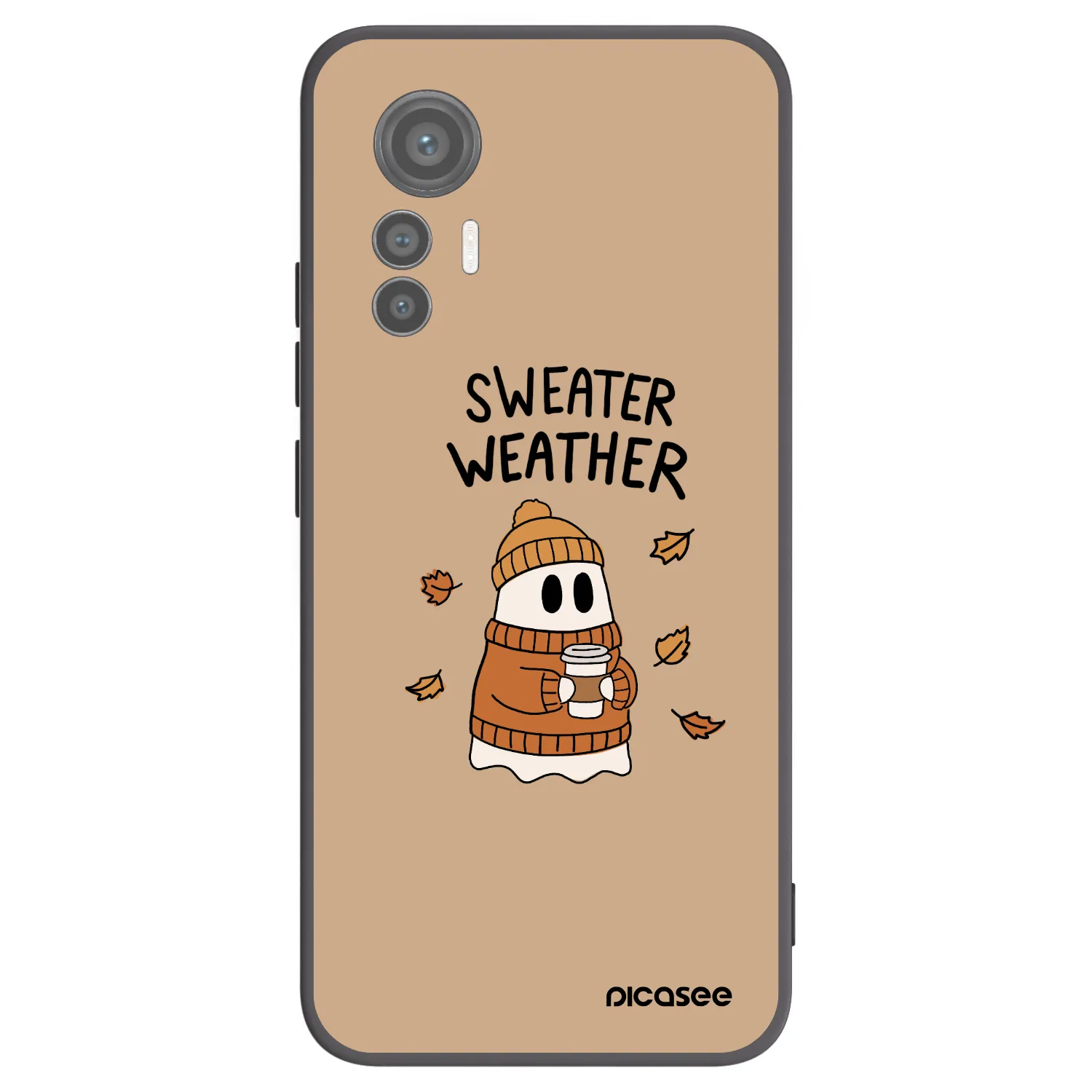 Picasee husă neagră din silicon pentru Xiaomi 12 Lite - Sweater ghost