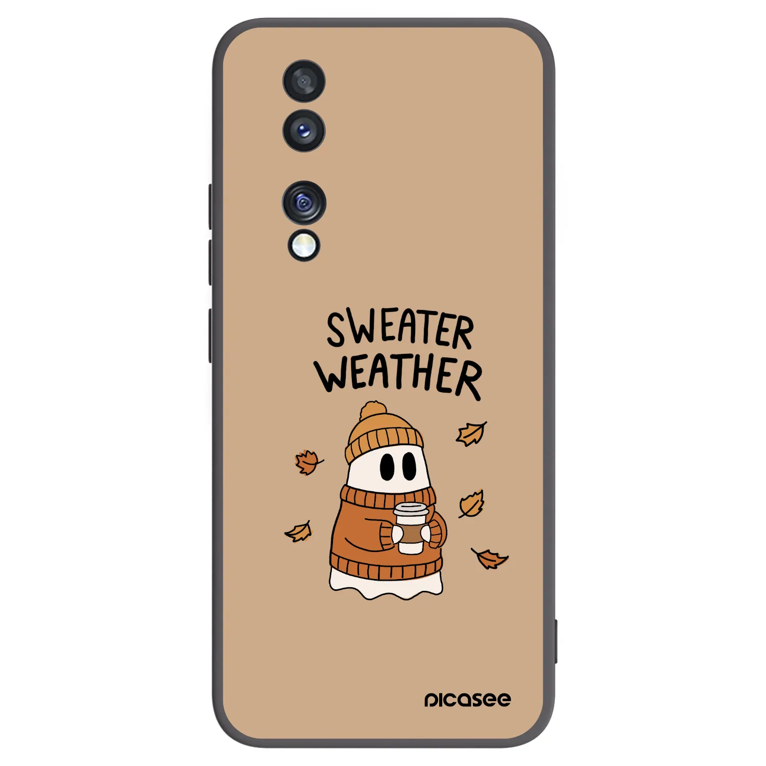 Picasee husă neagră din silicon pentru Honor 70 - Sweater ghost