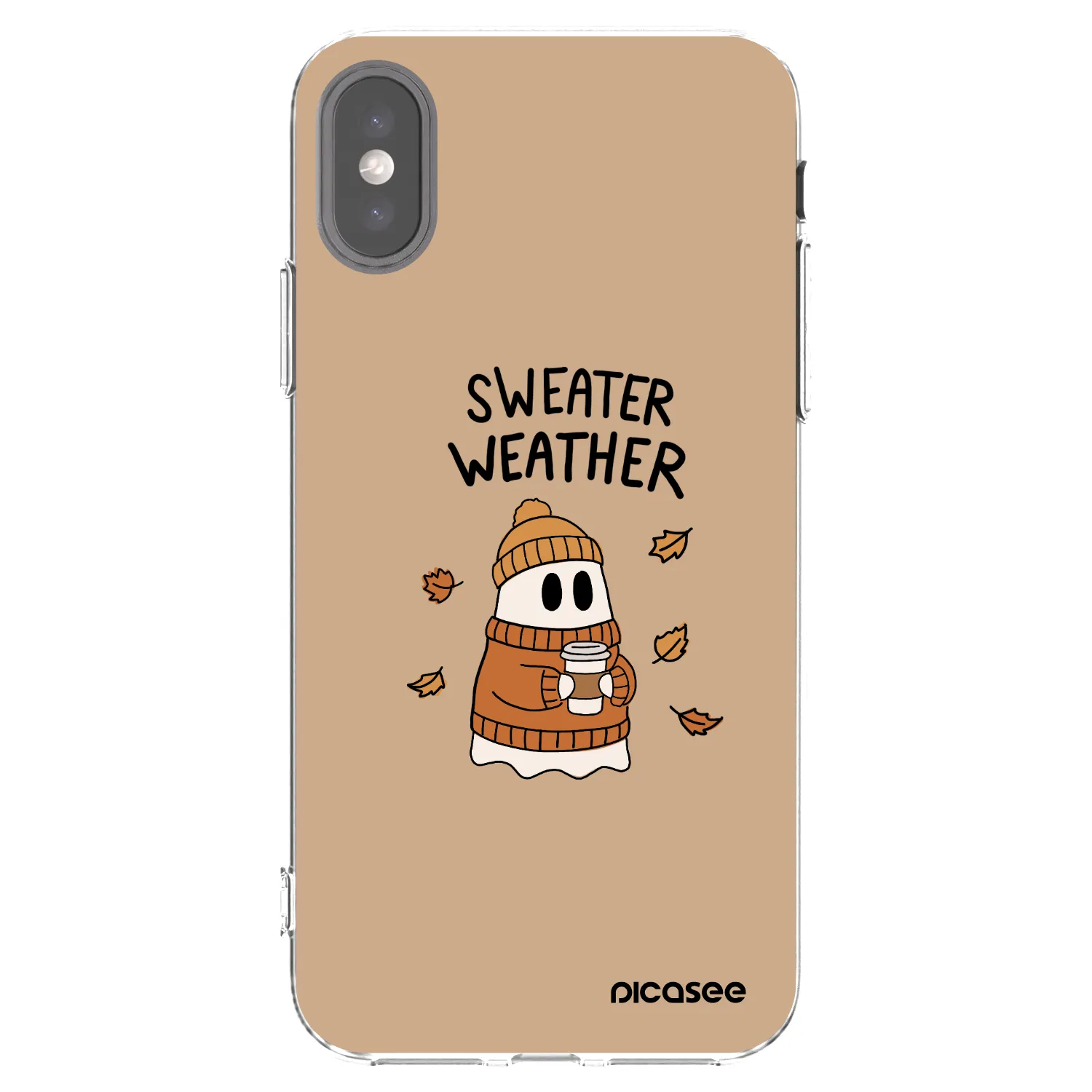Picasee husă transparentă din silicon pentru Apple iPhone X/XS - Sweater ghost