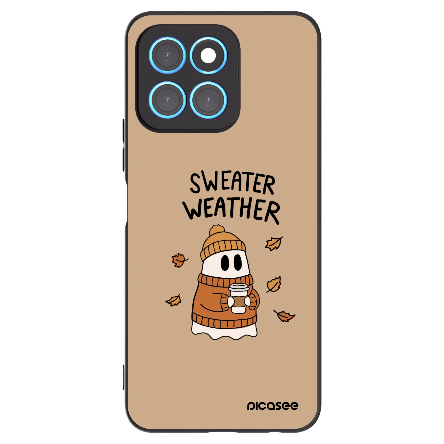 Picasee husă neagră din silicon pentru Honor X8 5G - Sweater ghost