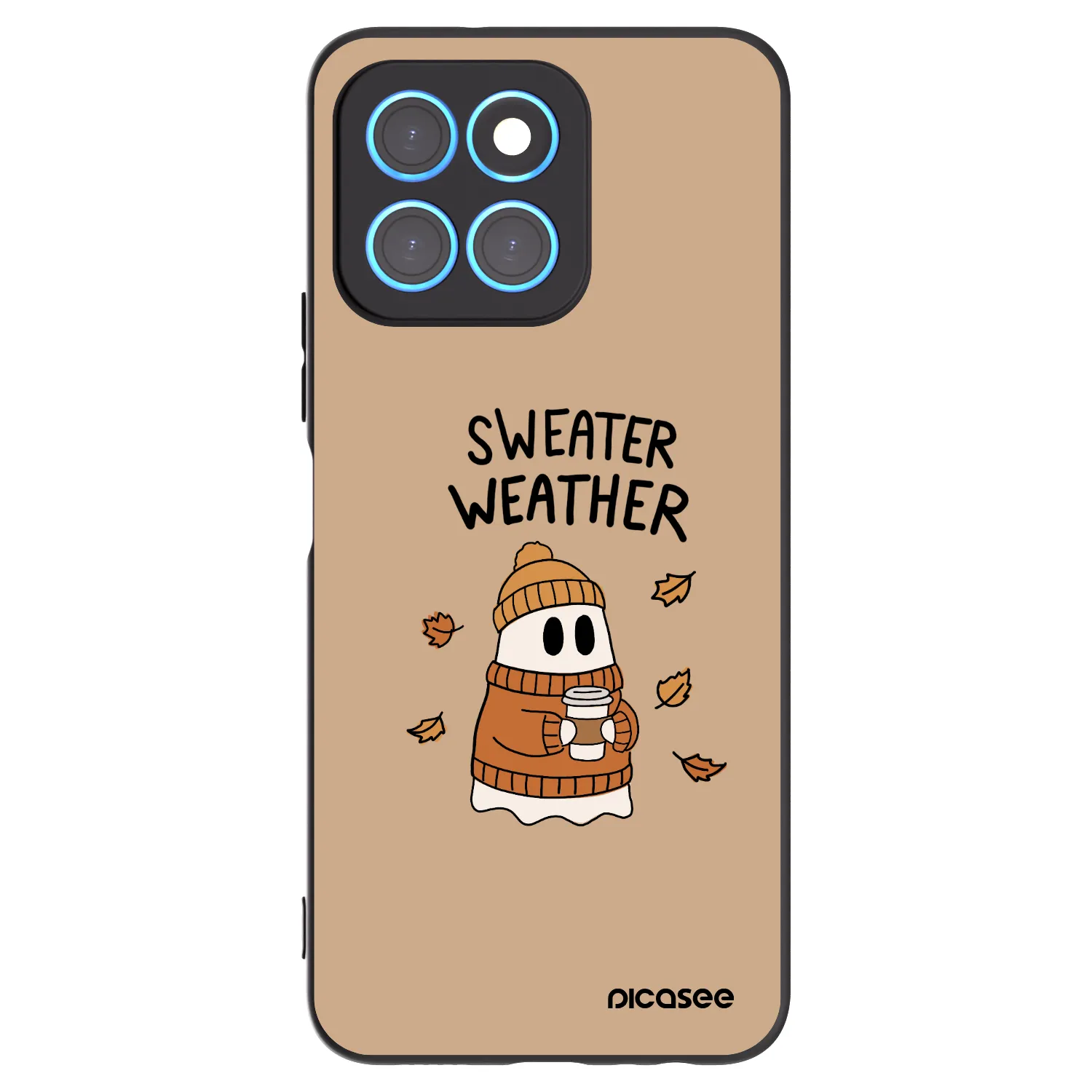 Picasee husă neagră din silicon pentru Honor X6 - Sweater ghost