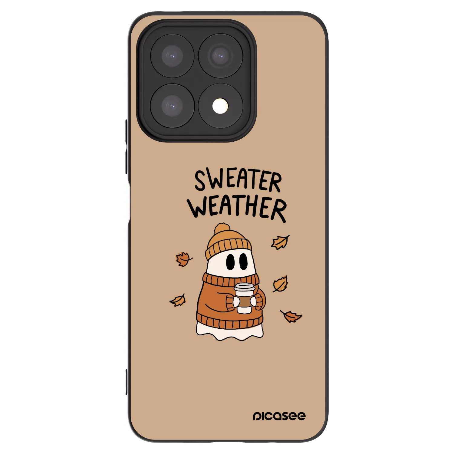 Picasee husă neagră din silicon pentru Honor X8a - Sweater ghost