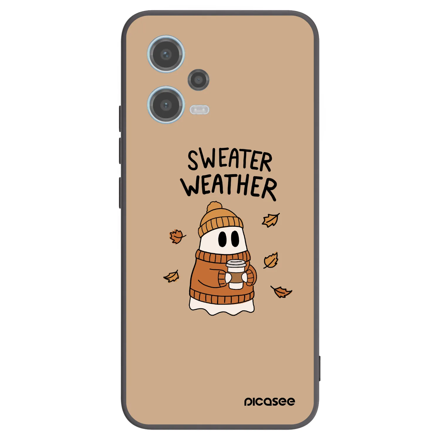 Picasee husă neagră din silicon pentru Xiaomi Redmi Note 12 5G - Sweater ghost