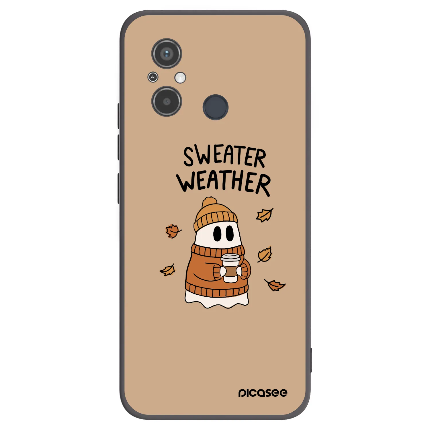 Picasee husă neagră din silicon pentru Xiaomi Redmi 12C - Sweater ghost