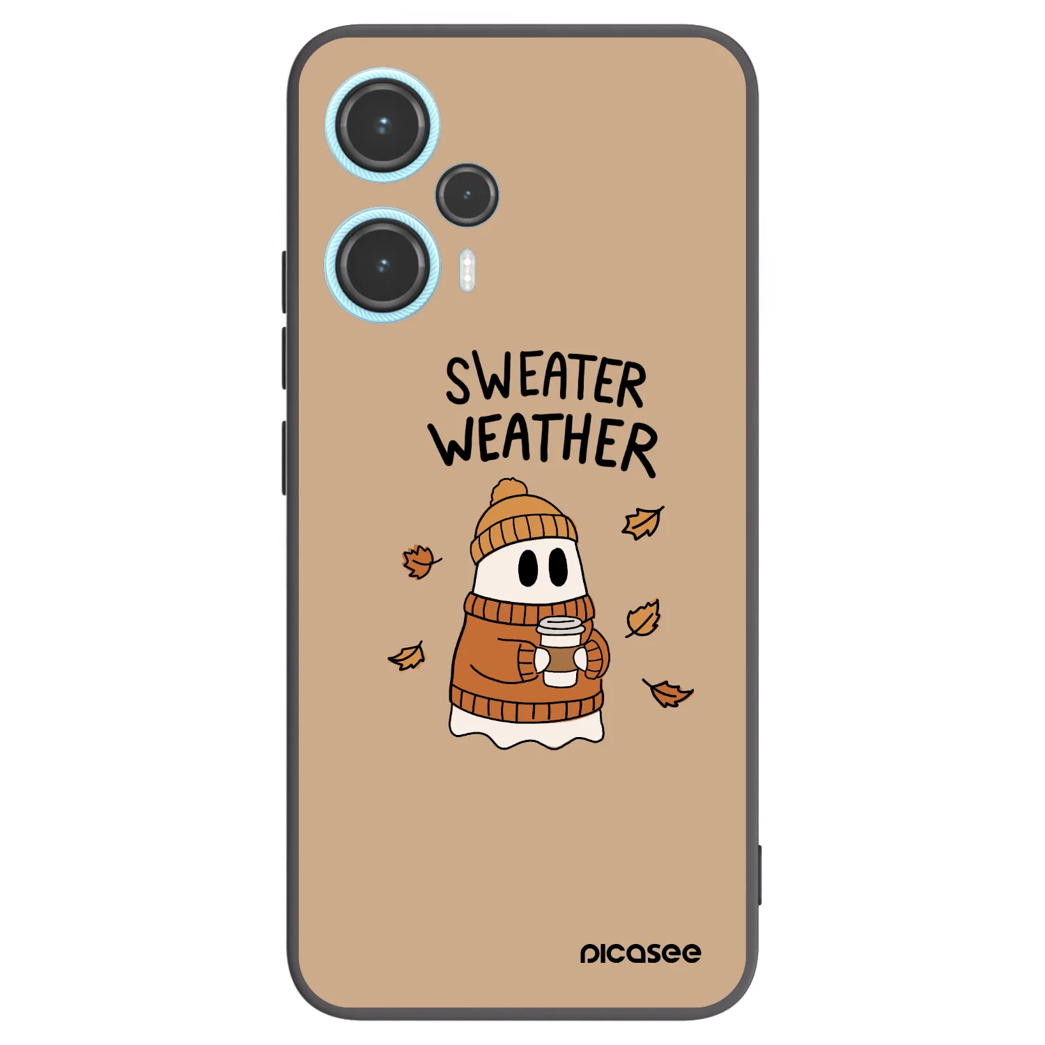 Picasee husă neagră din silicon pentru Xiaomi Poco F5 - Sweater ghost