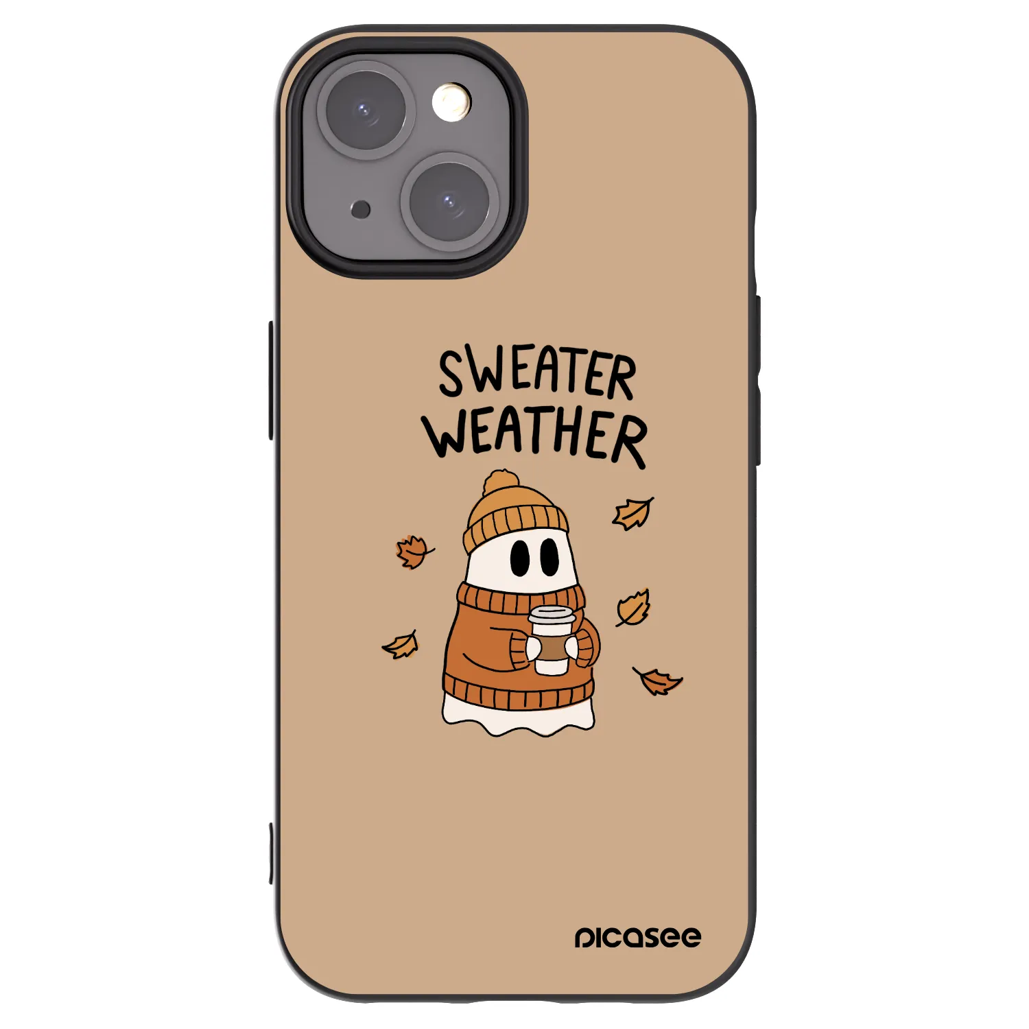 Picasee husă neagră din silicon pentru Apple iPhone 15 - Sweater ghost
