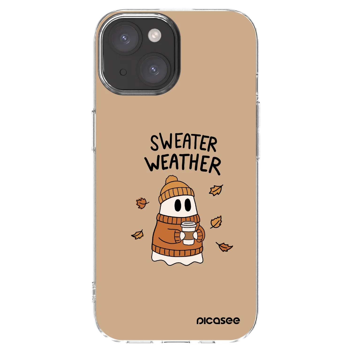 Picasee husă transparentă din silicon pentru Apple iPhone 15 - Sweater ghost