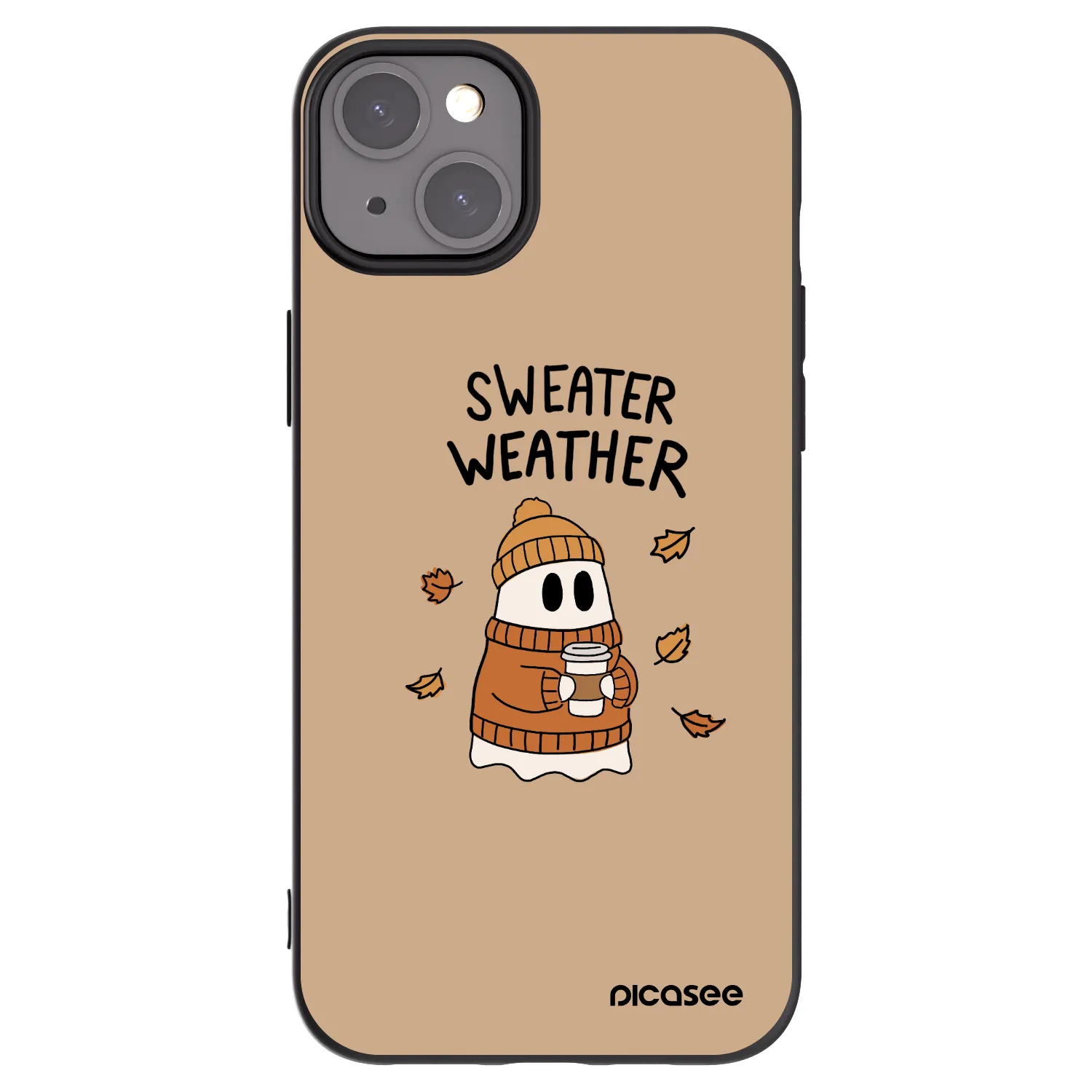 Picasee husă neagră din silicon pentru Apple iPhone 15 Plus - Sweater ghost