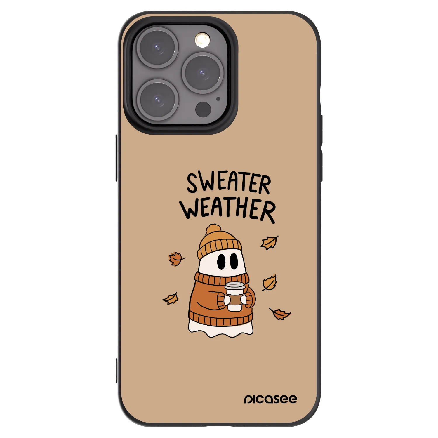 Picasee husă neagră din silicon pentru Apple iPhone 15 Pro Max - Sweater ghost