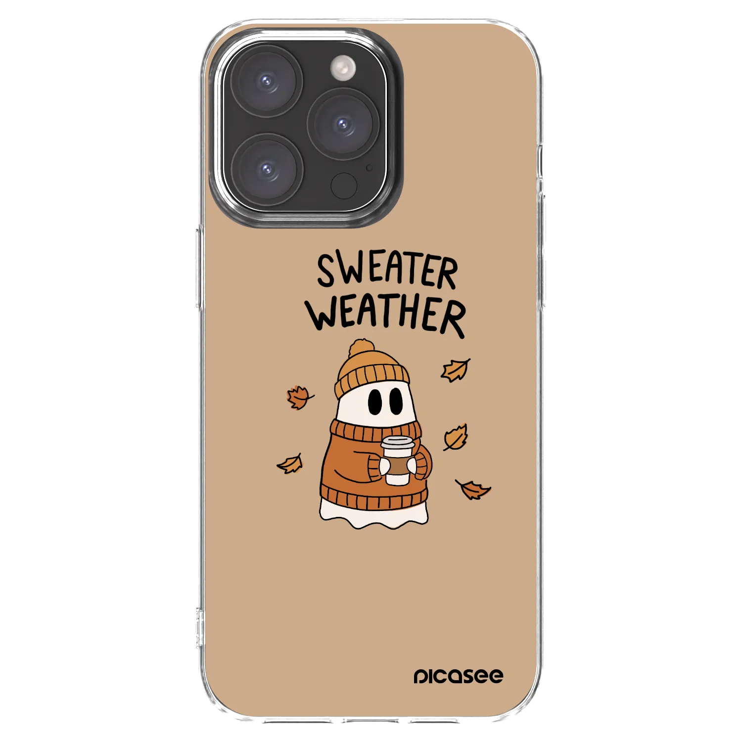 Picasee husă transparentă din silicon pentru Apple iPhone 15 Pro Max - Sweater ghost