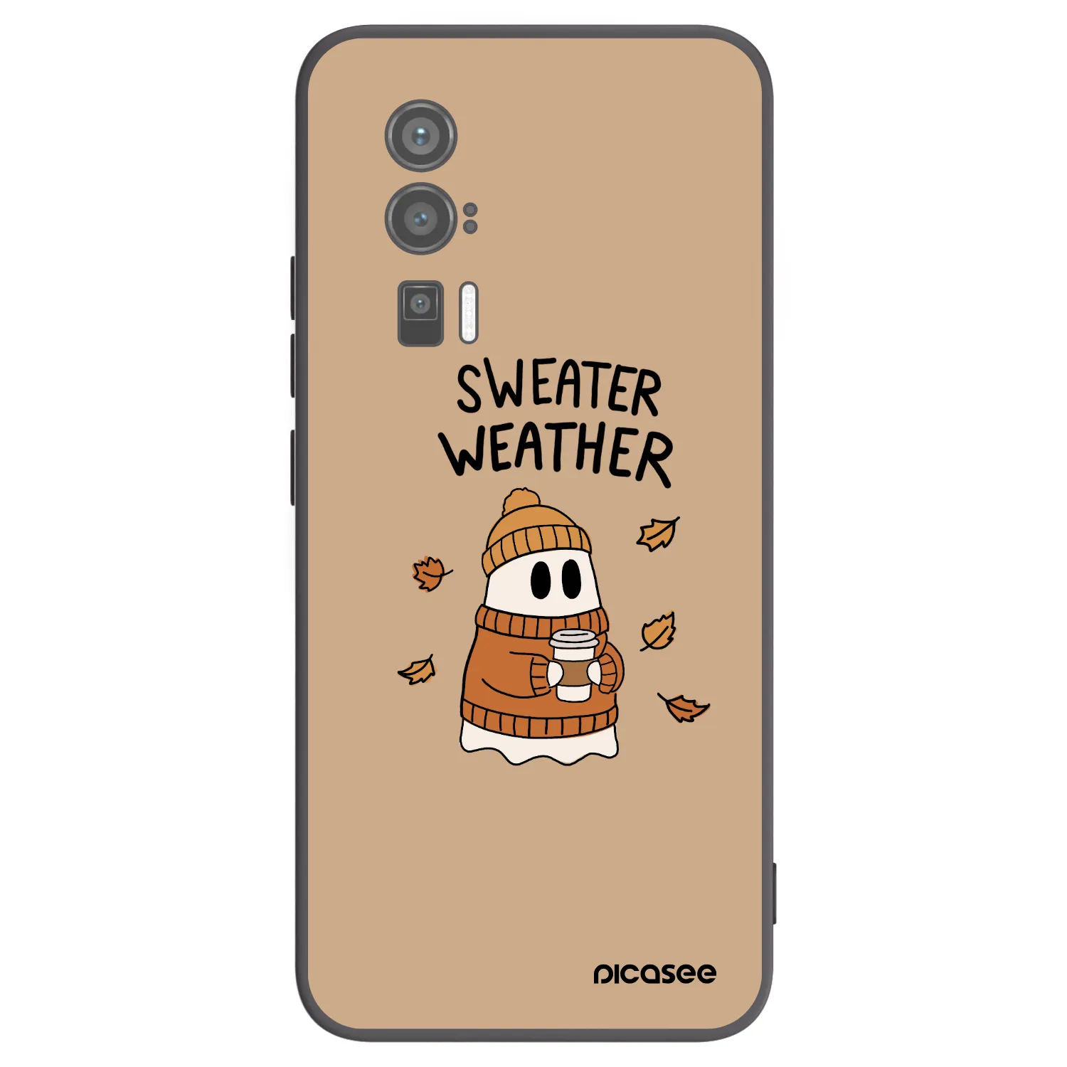 Picasee husă neagră din silicon pentru Xiaomi Poco F5 Pro 5G - Sweater ghost