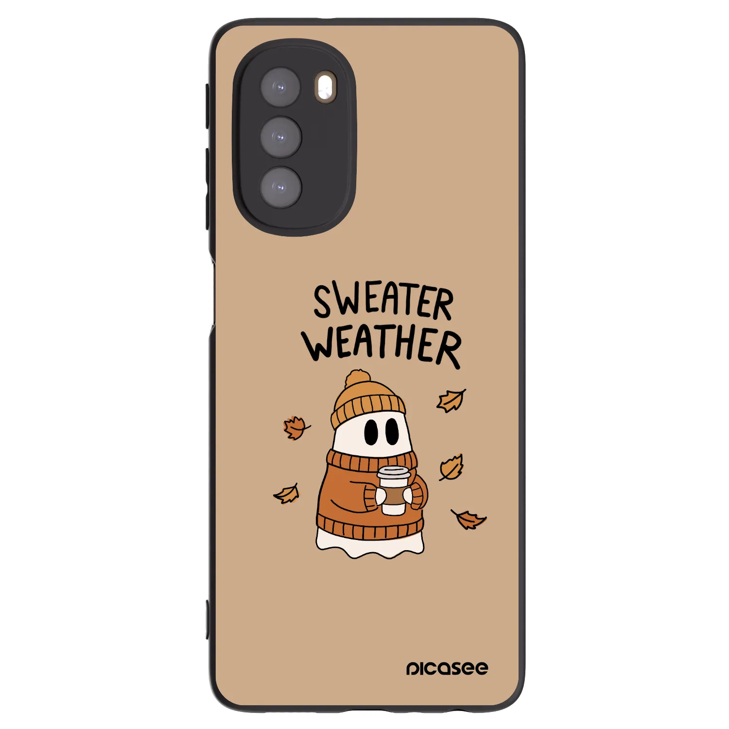 Picasee husă neagră din silicon pentru Motorola Moto G51 - Sweater ghost
