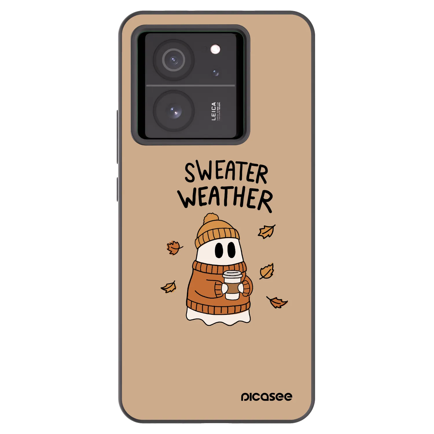 Picasee husă neagră din silicon pentru Xiaomi 13T - Sweater ghost