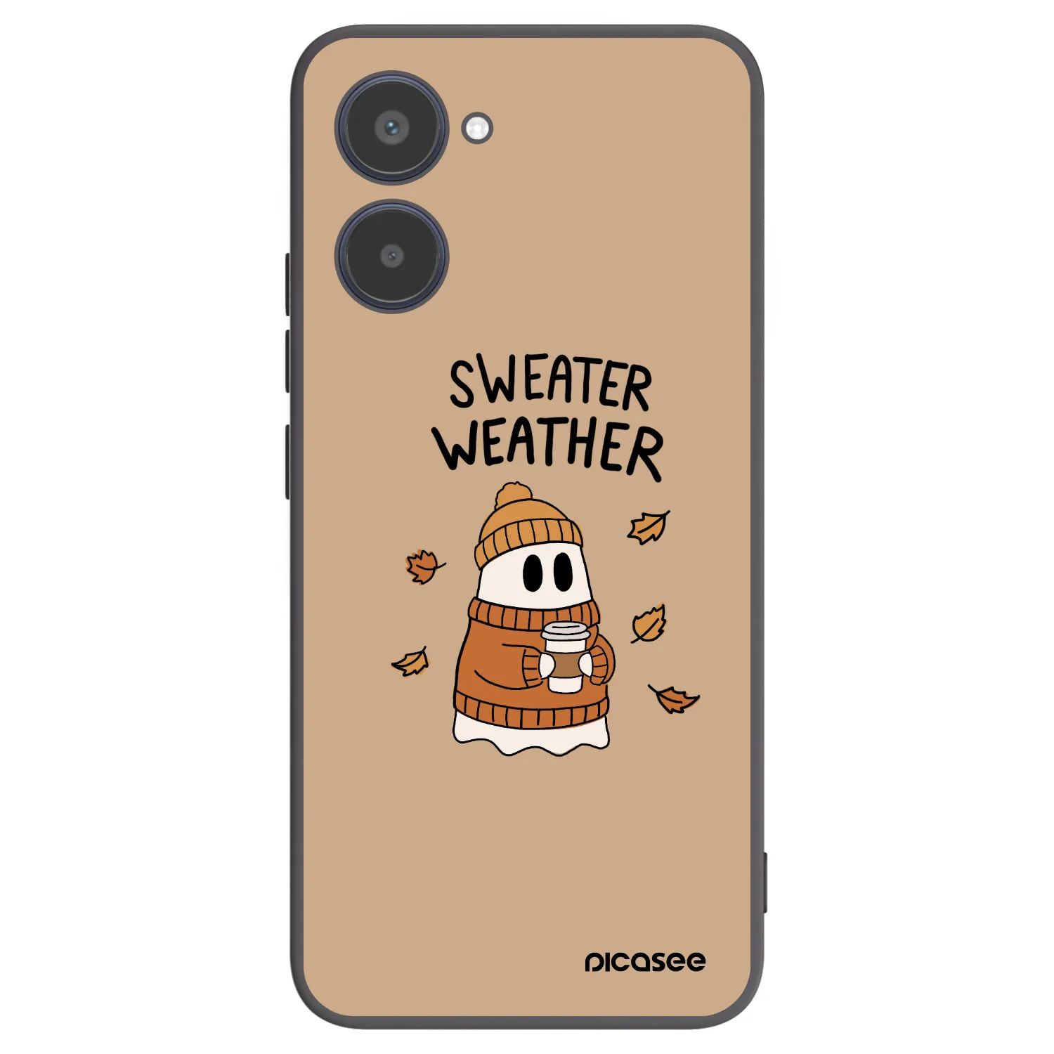 Picasee husă neagră din silicon pentru Realme 10 4G - Sweater ghost