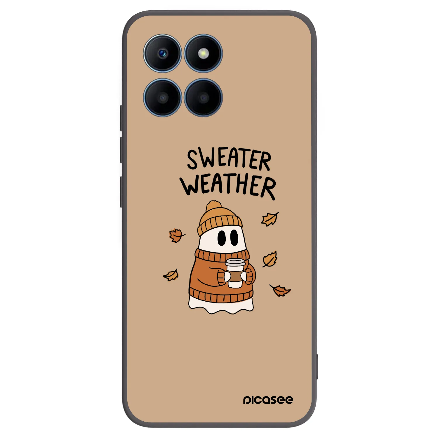 Picasee husă neagră din silicon pentru Honor 70 Lite - Sweater ghost