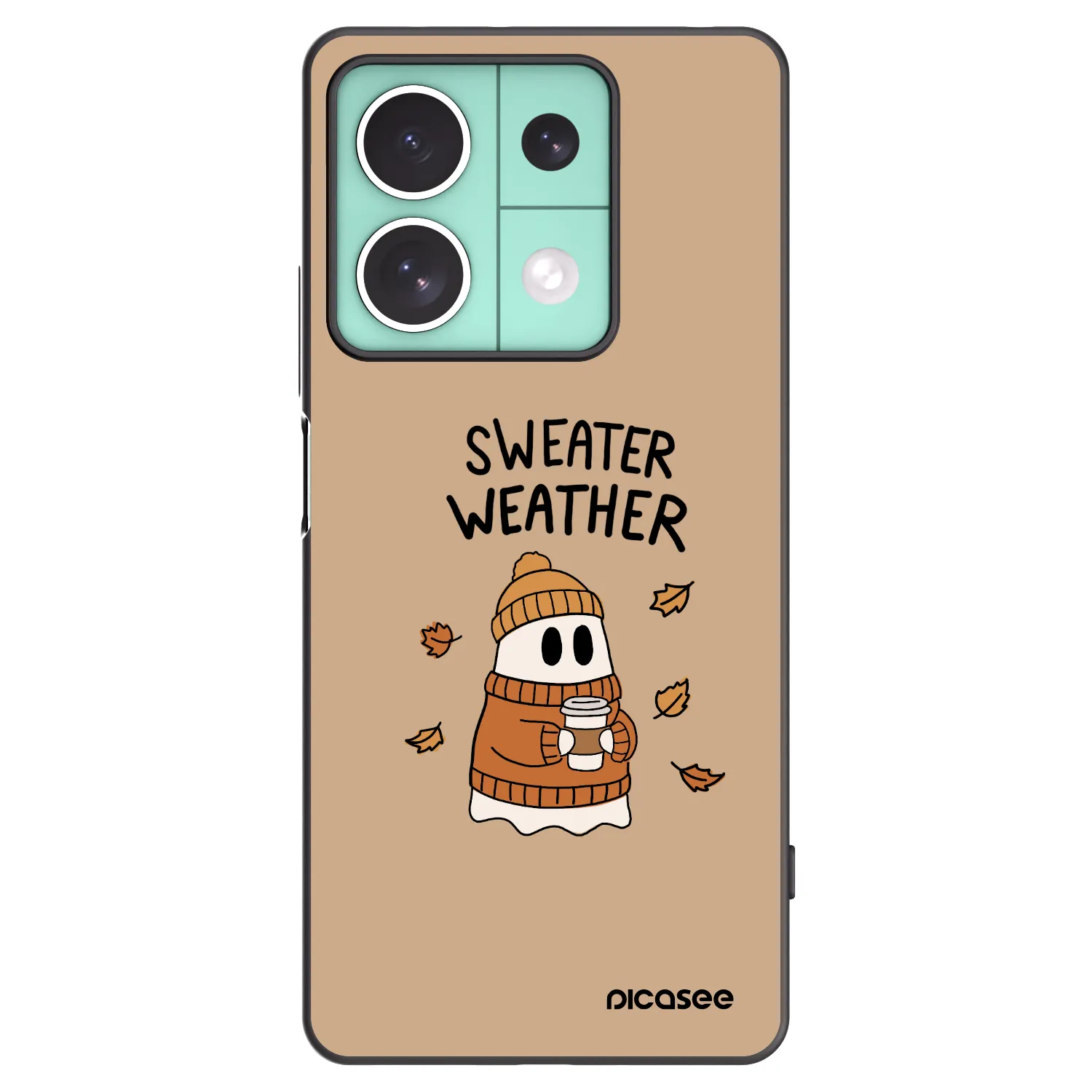 Picasee husă neagră din silicon pentru Xiaomi Redmi Note 13 5G - Sweater ghost