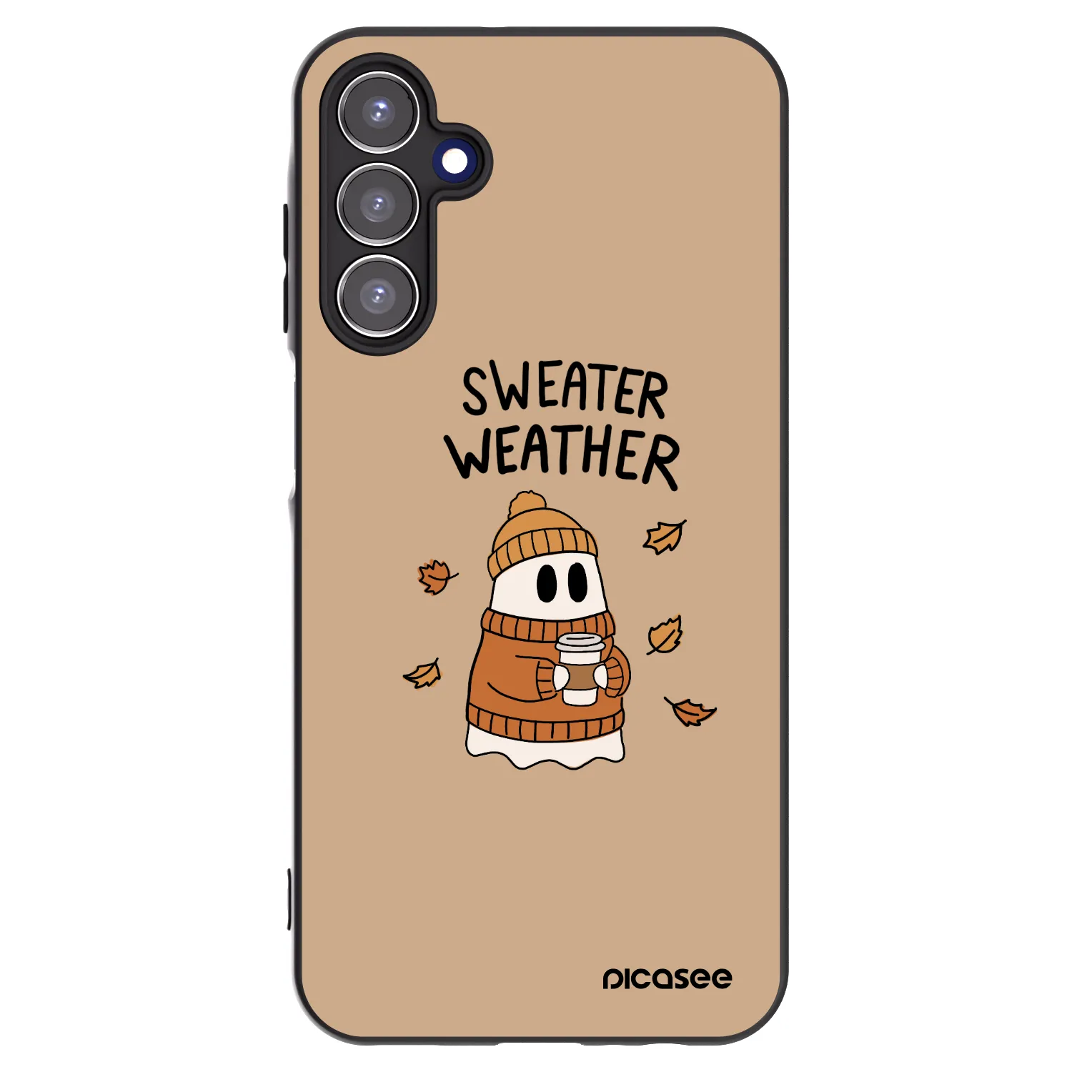 Picasee husă neagră din silicon pentru Samsung Galaxy A15 A156B 5G - Sweater ghost
