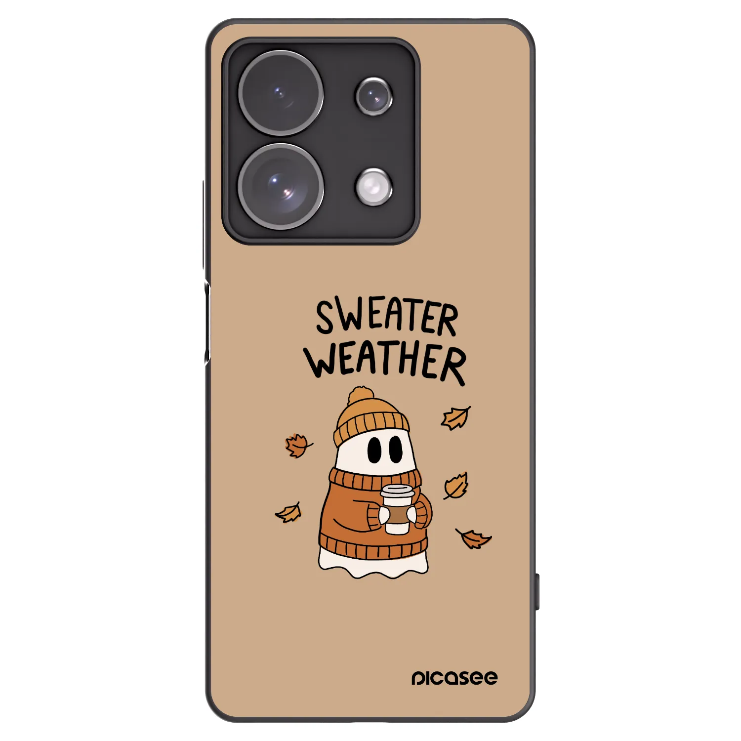 Picasee husă neagră din silicon pentru Xiaomi Redmi Note 13 Pro 4G - Sweater ghost