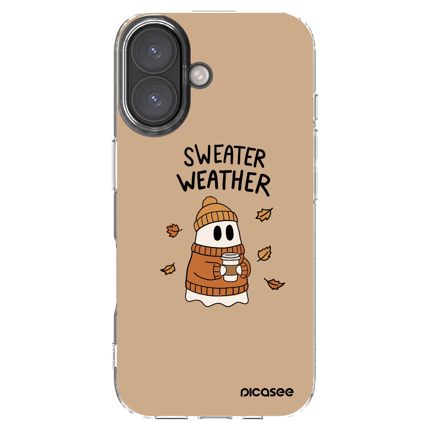 Picasee husă transparentă din silicon pentru Apple iPhone 16 - Sweater ghost