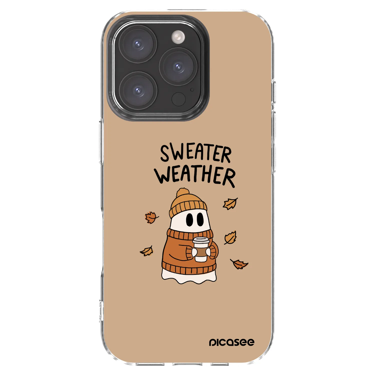 Picasee husă transparentă din silicon pentru Apple iPhone 16 Pro - Sweater ghost