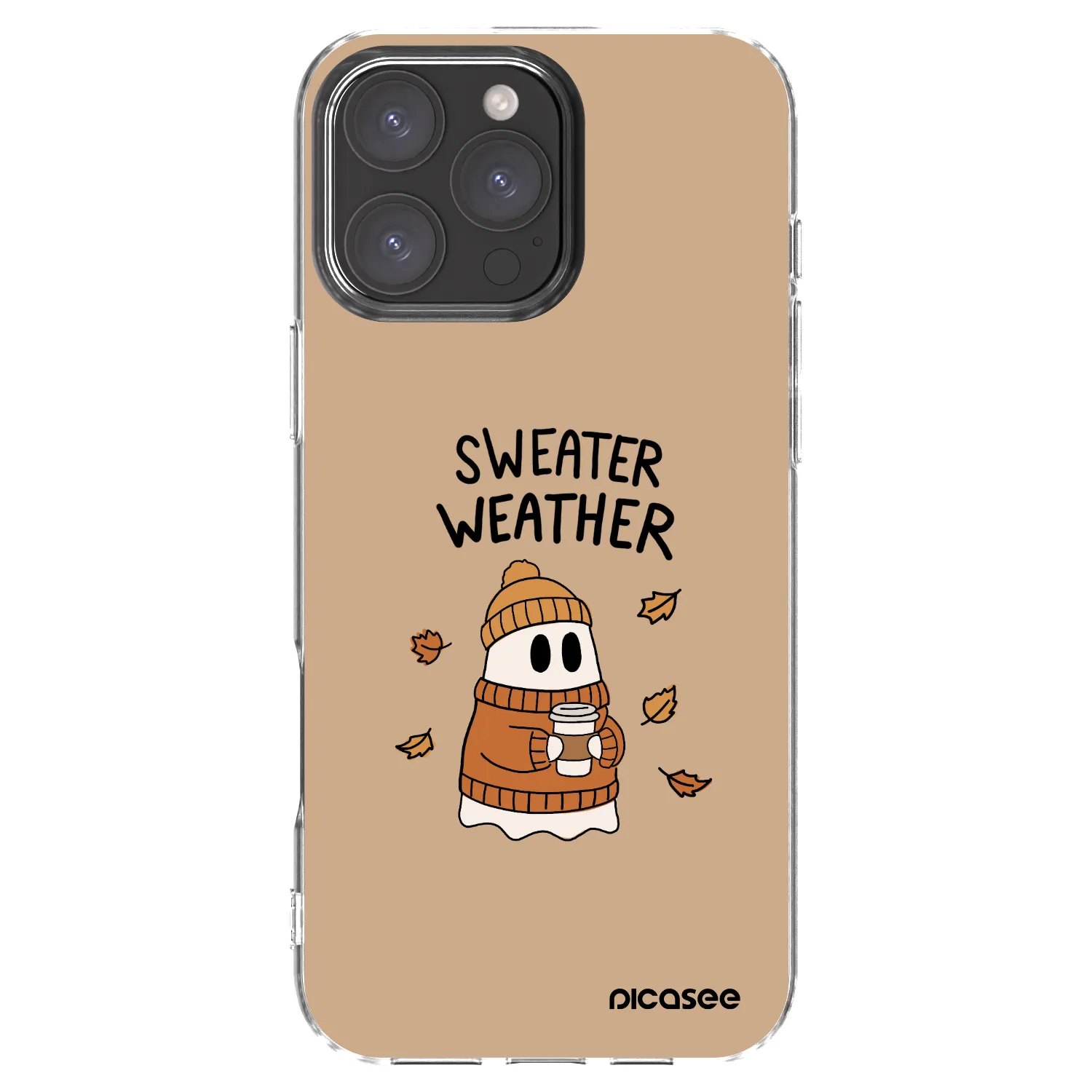 Picasee husă transparentă din silicon pentru Apple iPhone 16 Pro Max - Sweater ghost
