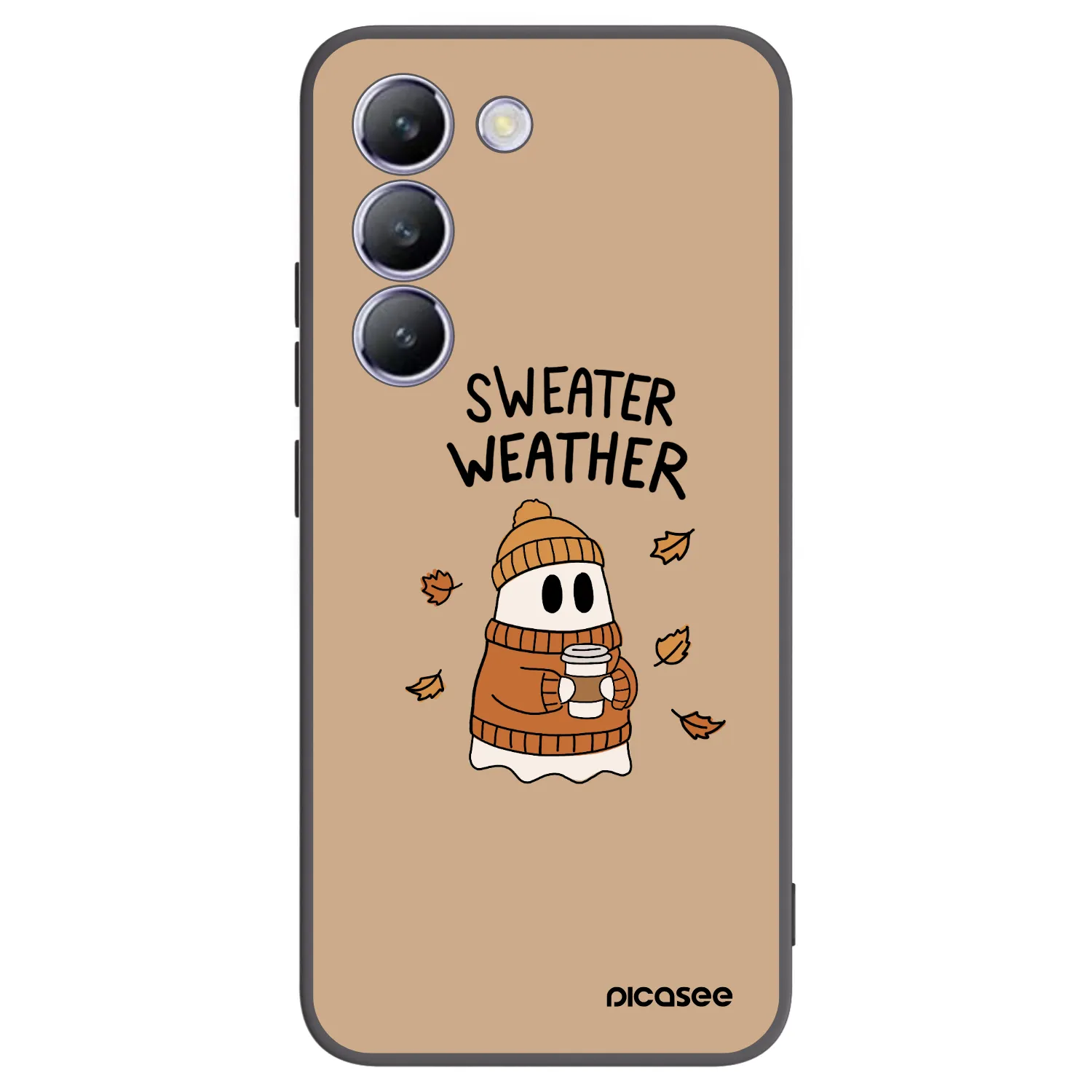 Picasee husă neagră din silicon pentru Vivo V40 SE 5G - Sweater ghost
