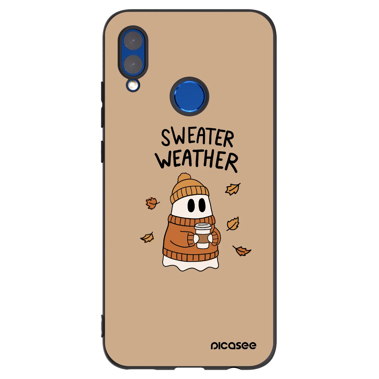 Picasee husă neagră din silicon pentru Honor 10 Lite - Sweater ghost