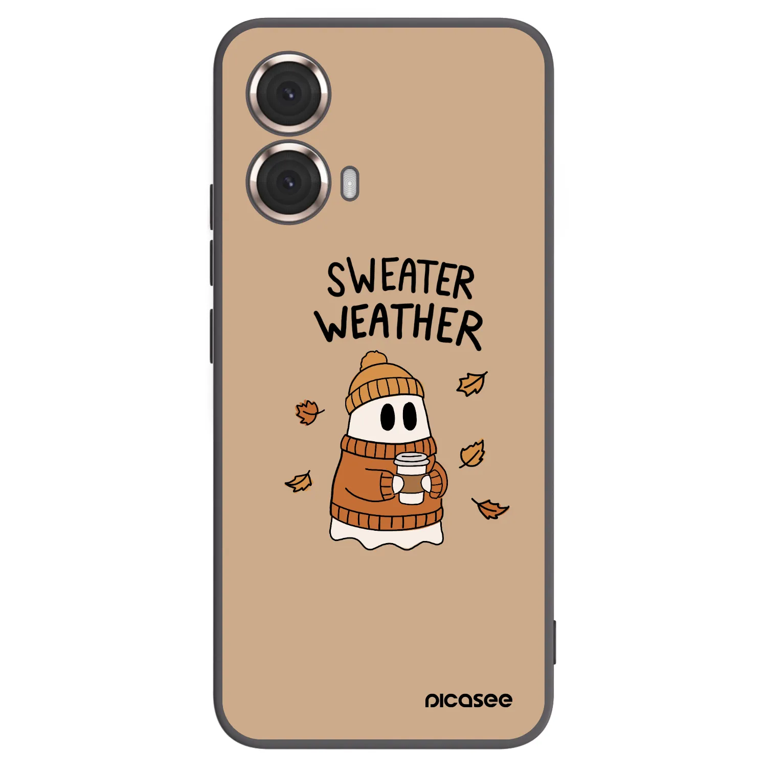 Picasee husă neagră din silicon pentru Motorola Moto G85 - Sweater ghost