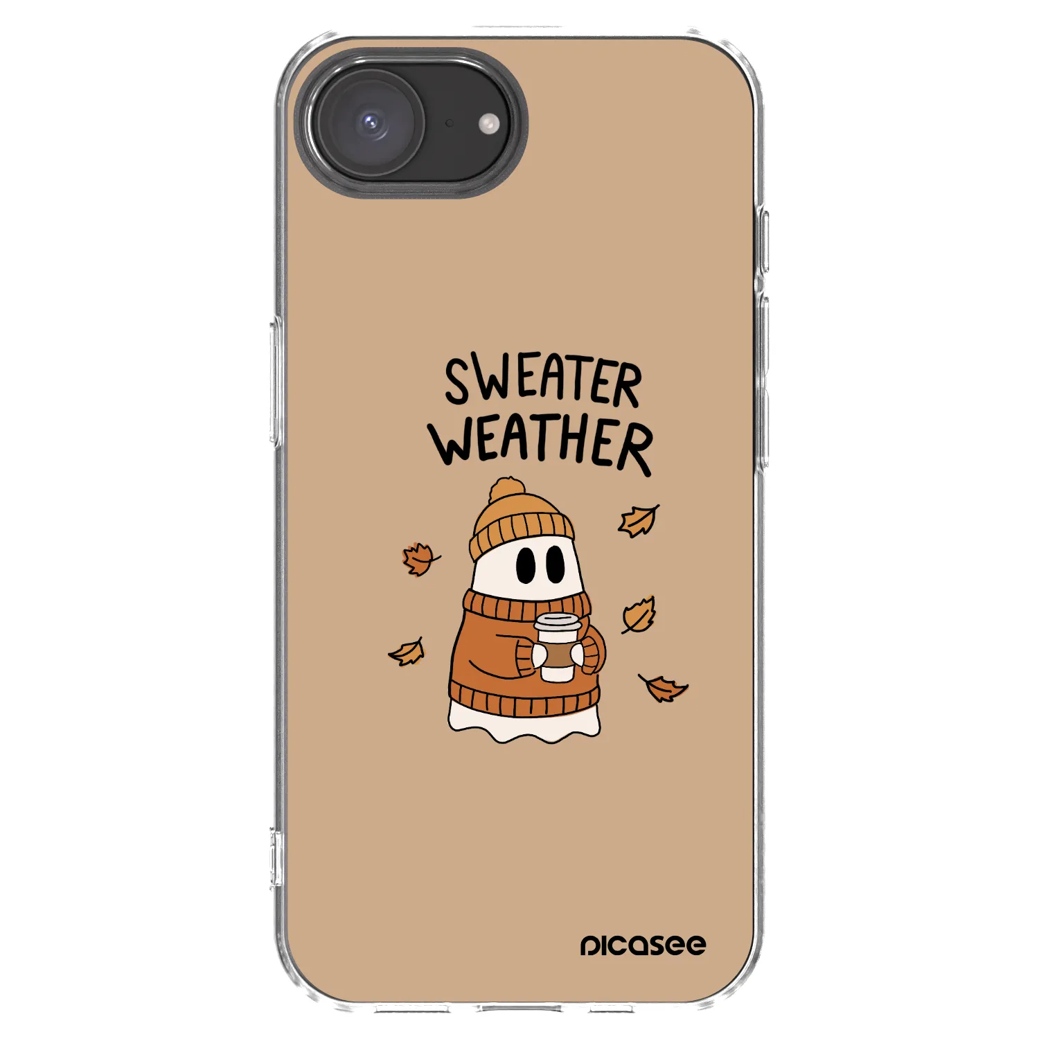 Picasee husă transparentă din silicon pentru Apple iPhone 16e - Sweater ghost