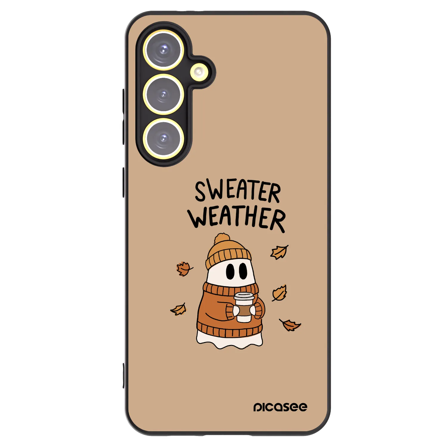 Picasee husă neagră din silicon pentru Samsung Galaxy S24 FE S721B - Sweater ghost