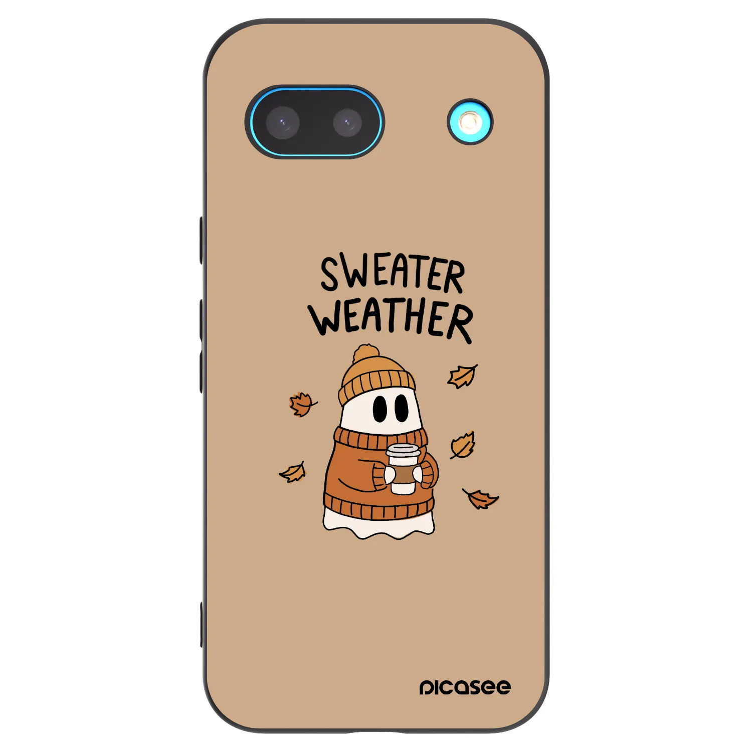 Picasee husă neagră din silicon pentru Google Pixel 8 - Sweater ghost