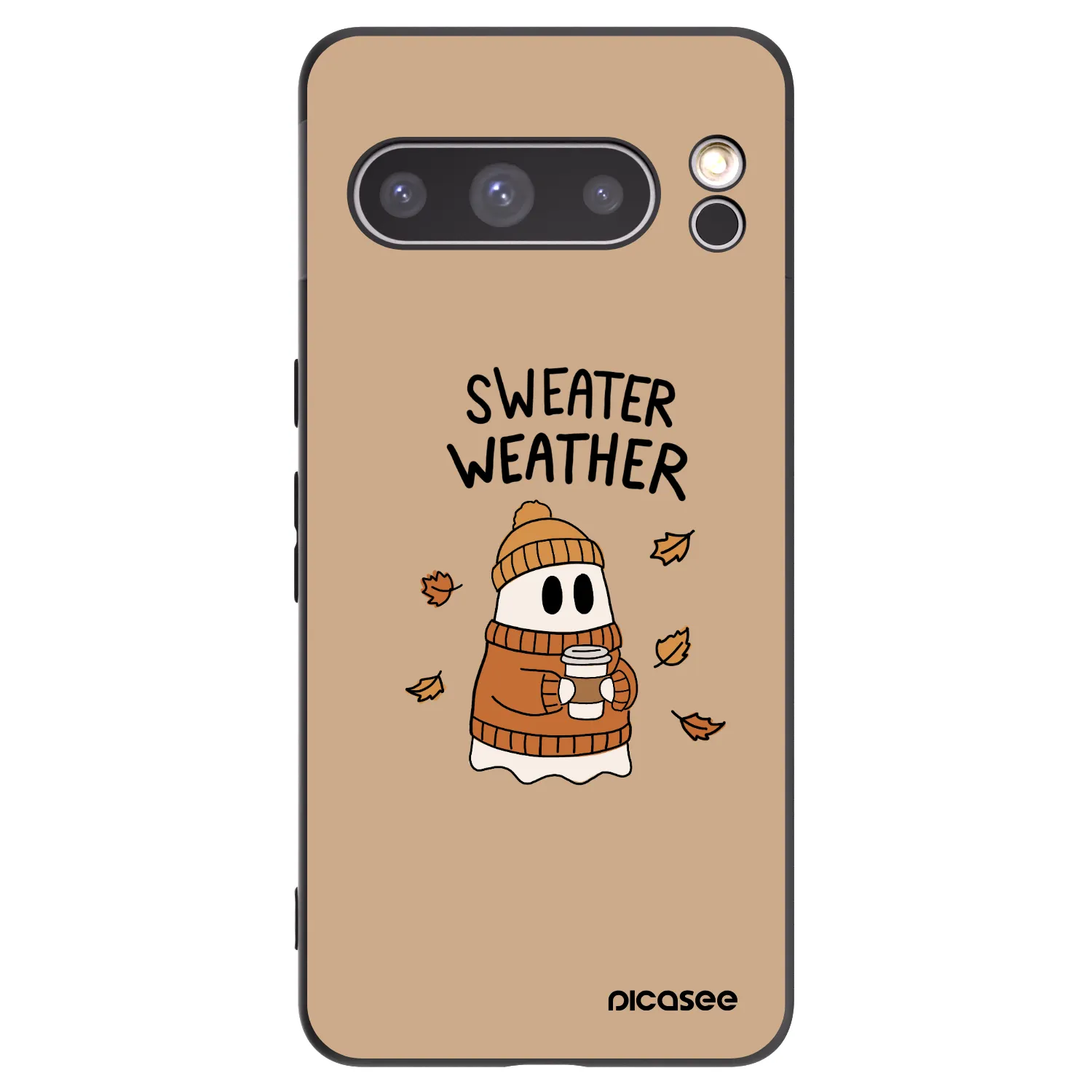 Picasee husă neagră din silicon pentru Google Pixel 8 Pro - Sweater ghost