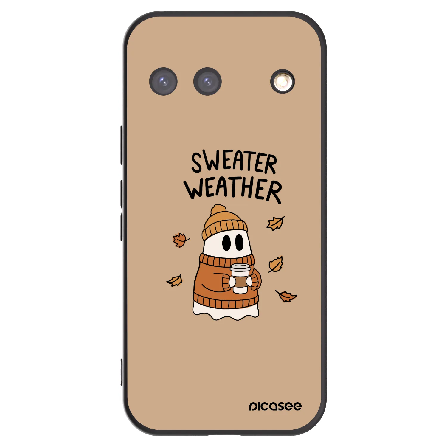 Picasee husă neagră din silicon pentru Google Pixel 9 - Sweater ghost