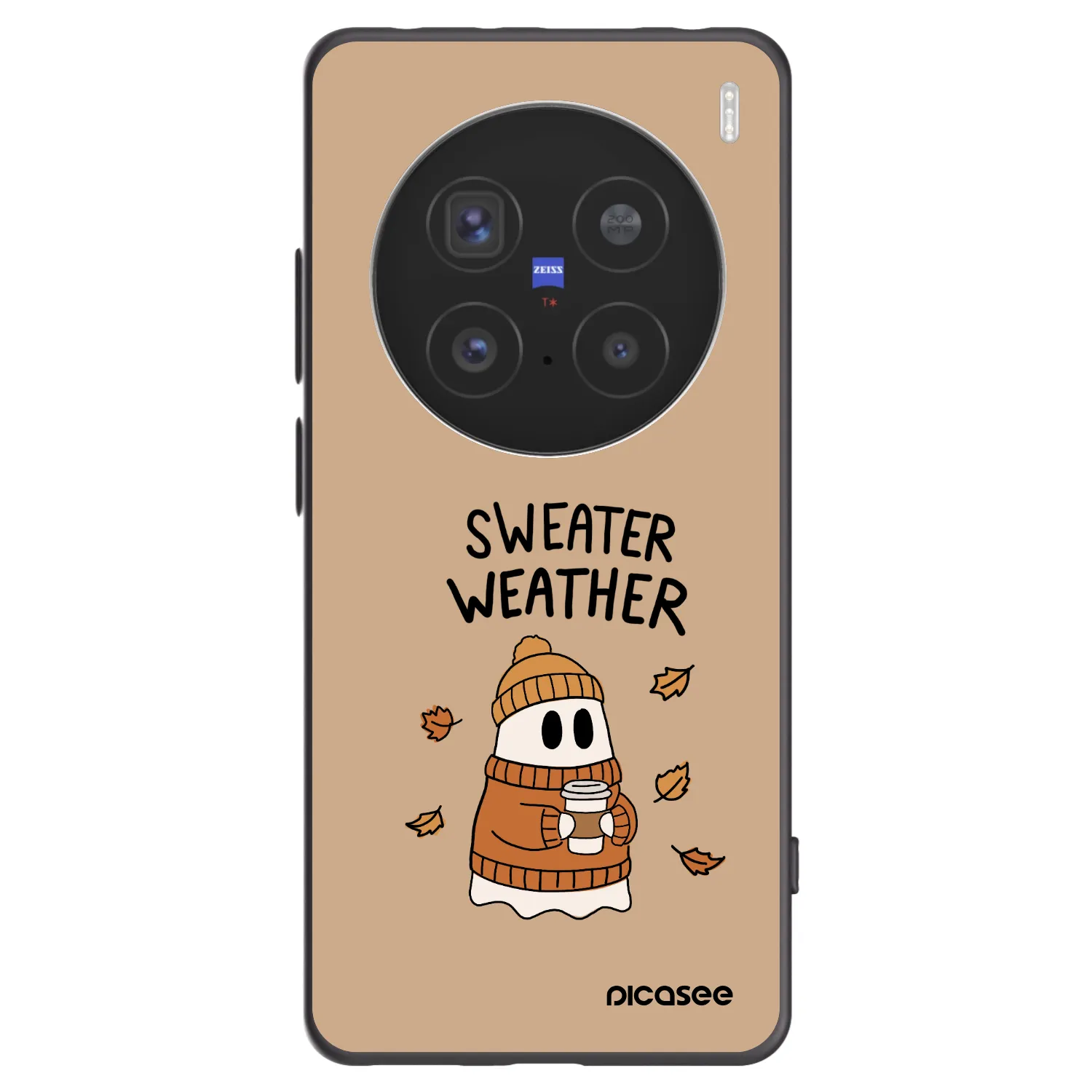 Picasee husă neagră din silicon pentru Vivo X200 Pro - Sweater ghost