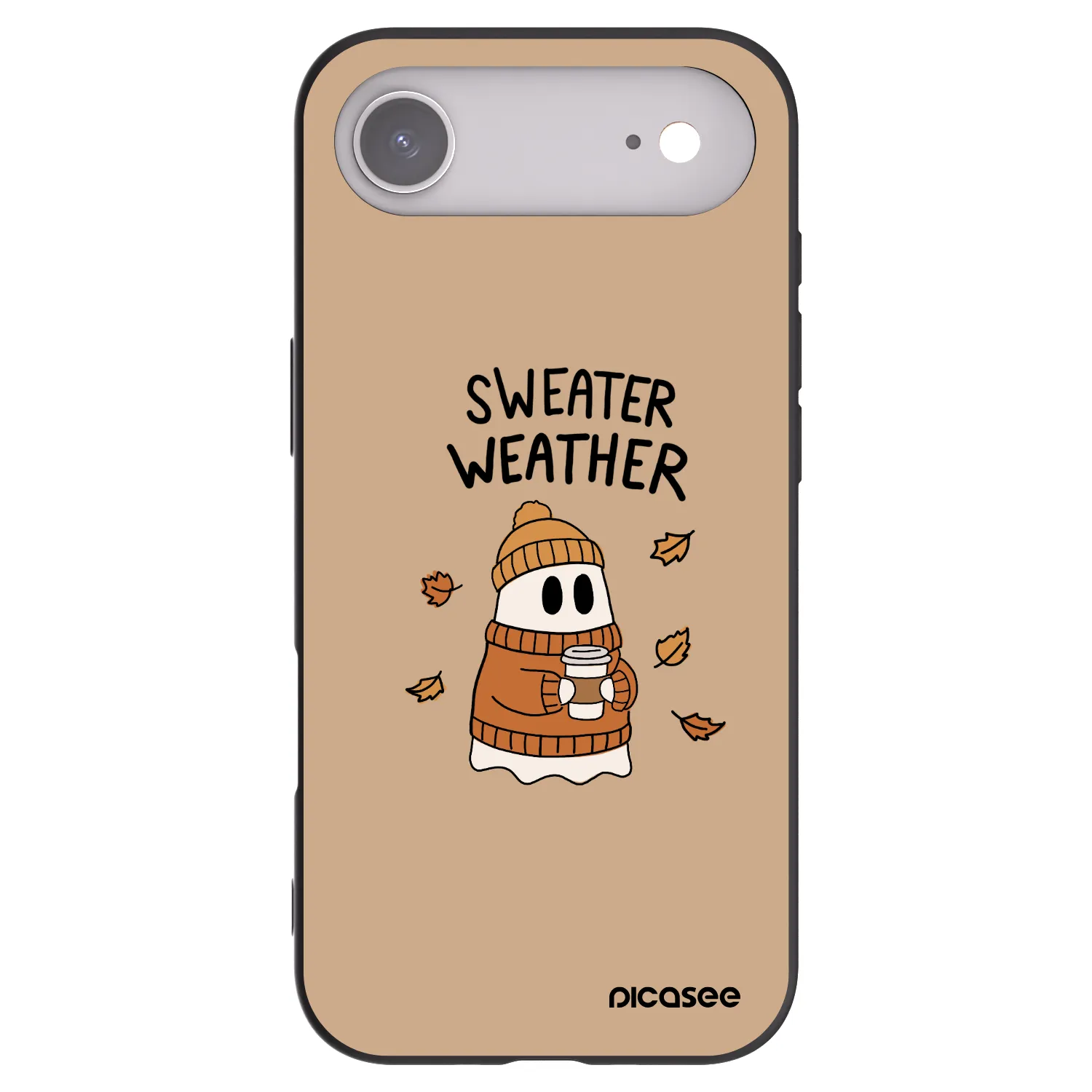 Picasee husă neagră din silicon pentru Apple iPhone Air - Sweater ghost