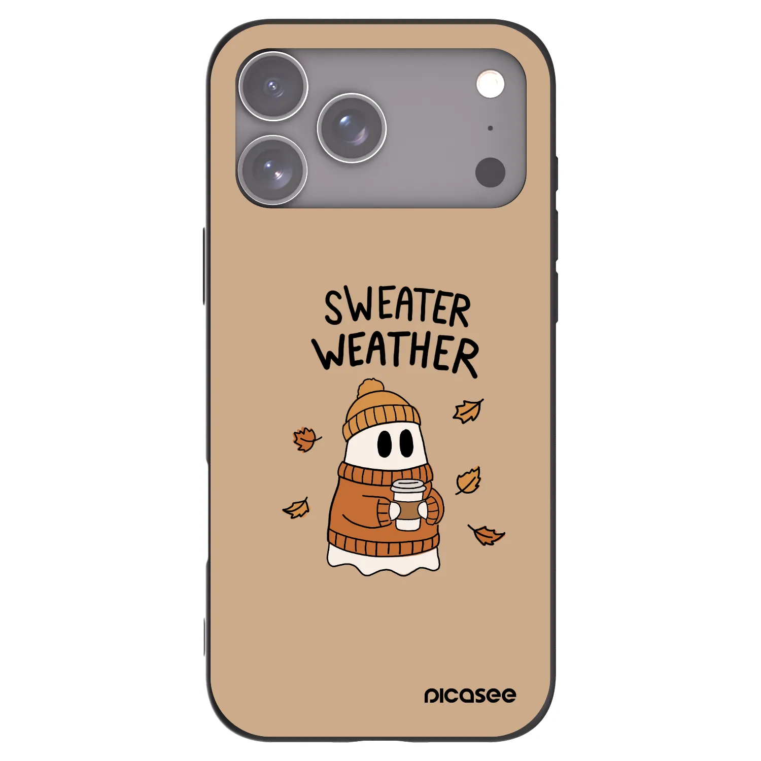 Picasee husă neagră din silicon pentru Apple iPhone 17 Pro Max - Sweater ghost