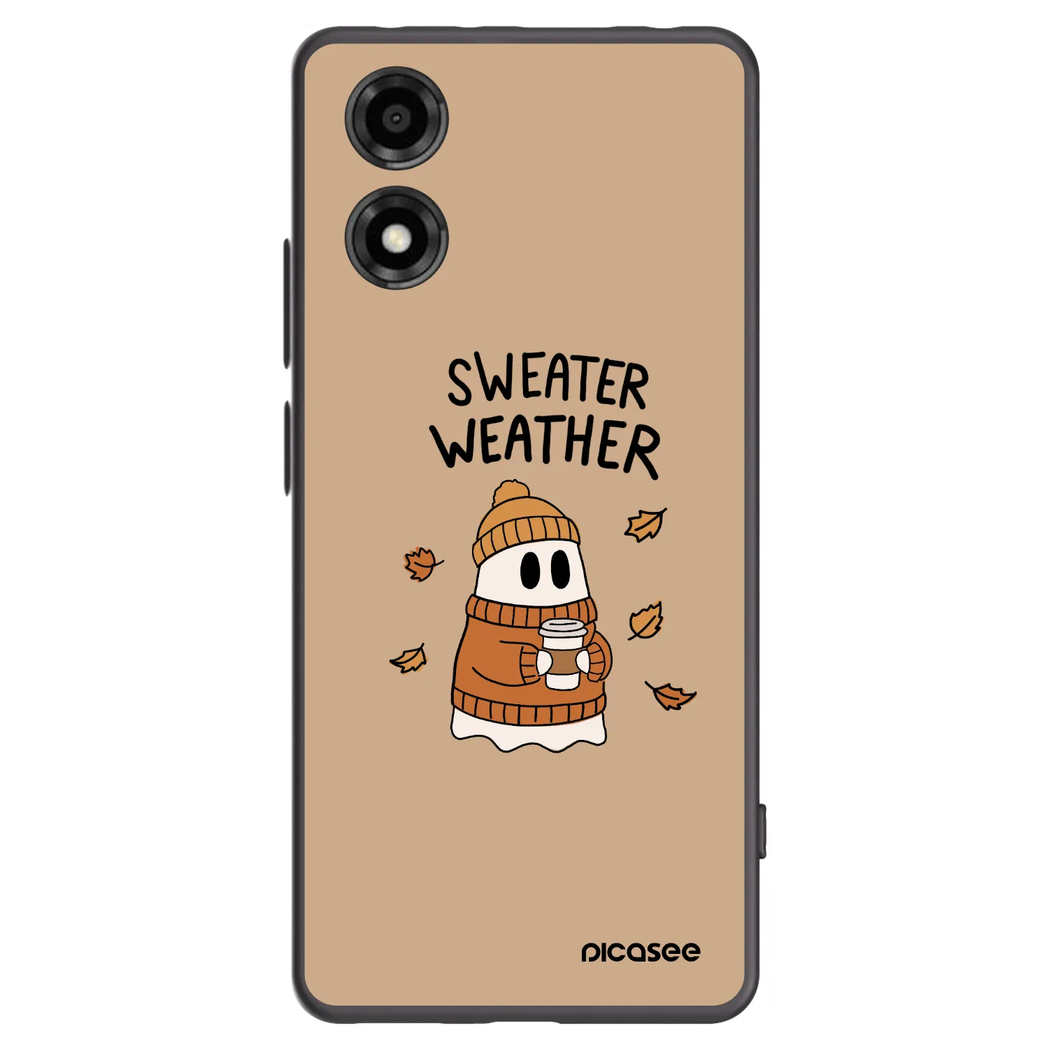 Picasee husă neagră din silicon pentru Motorola Moto E14 - Sweater ghost