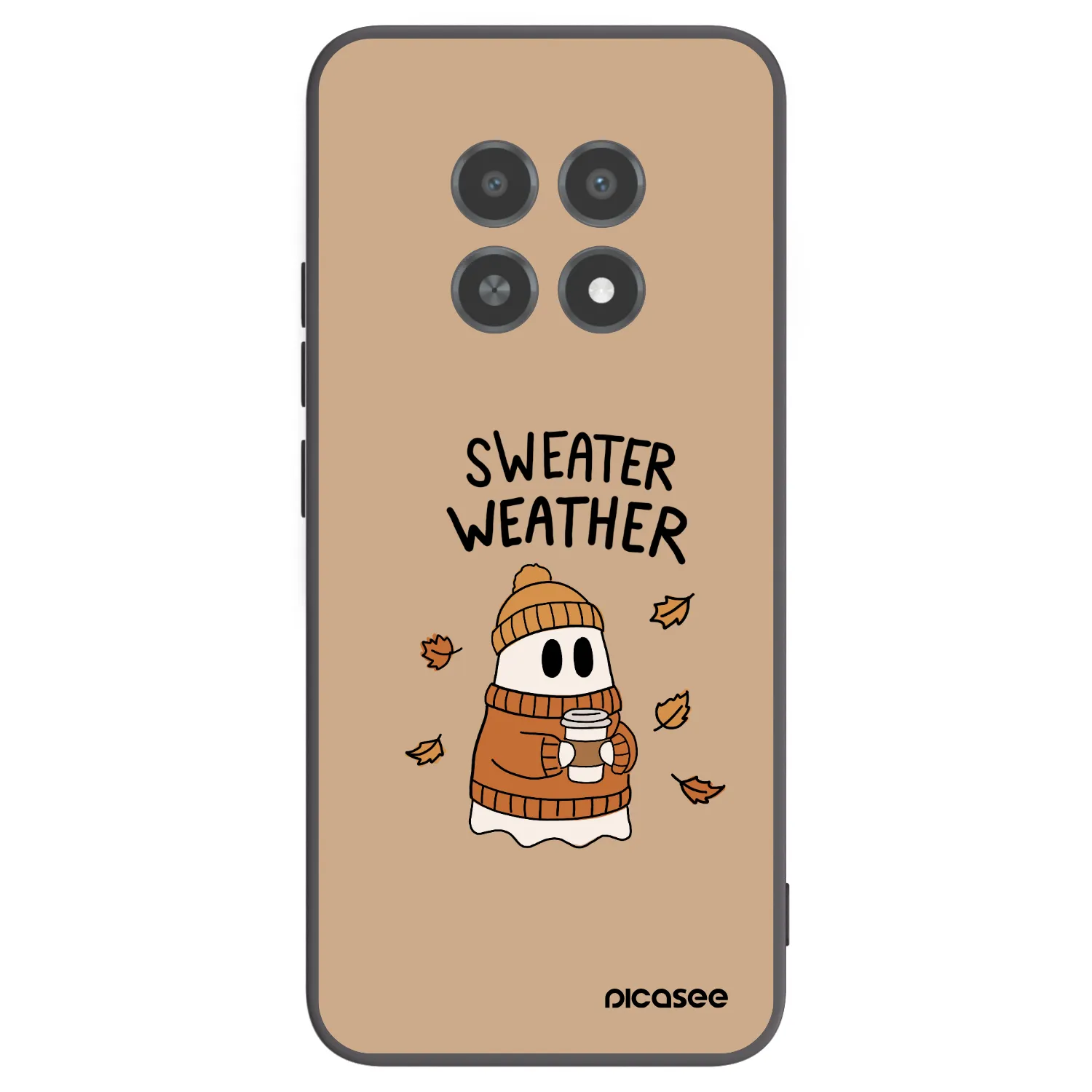 Picasee husă neagră din silicon pentru Realme 12X - Sweater ghost