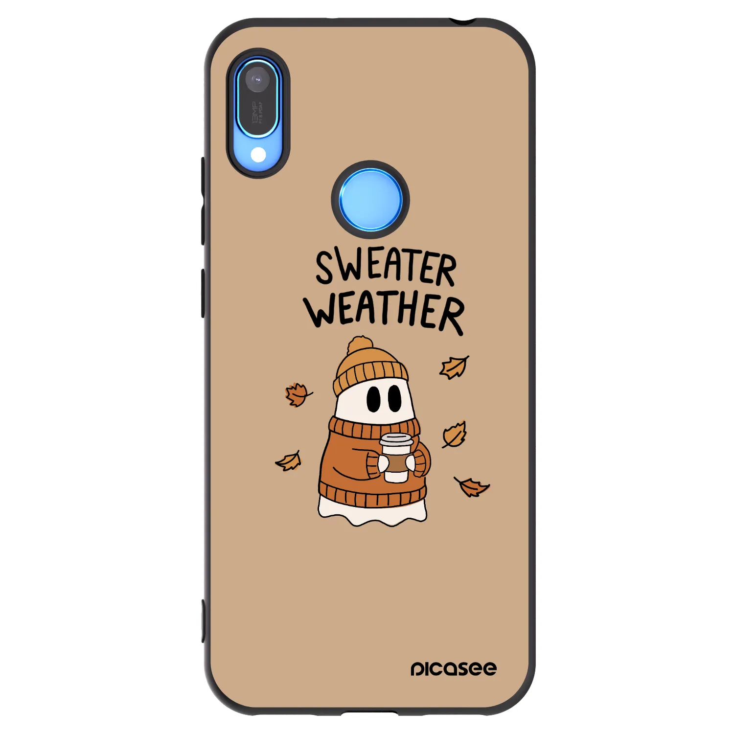 Picasee husă neagră din silicon pentru Huawei Y6 2019 - Sweater ghost