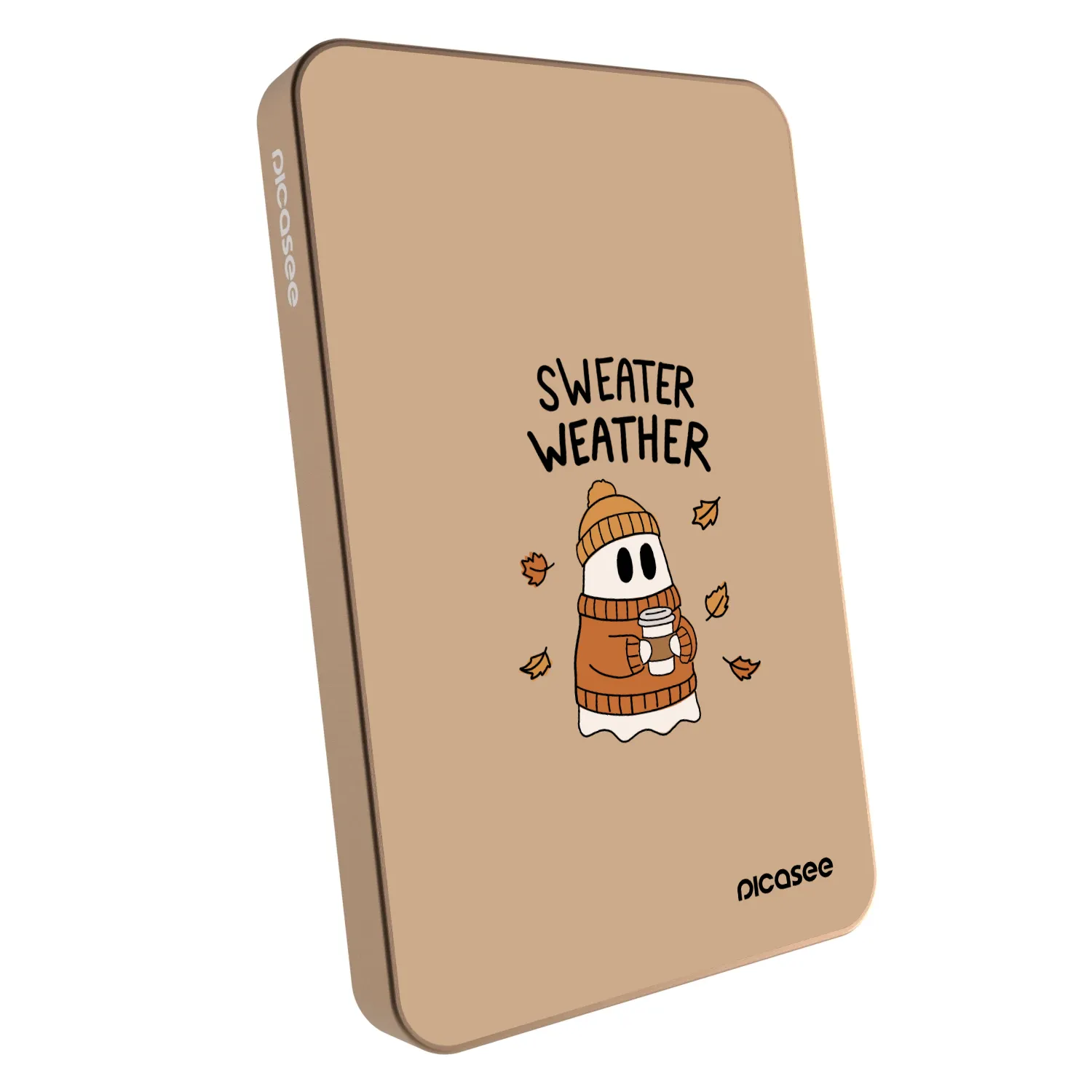 Picasee Powerbank cu MagSafe 5 000 mAh De aur - Sweater ghost